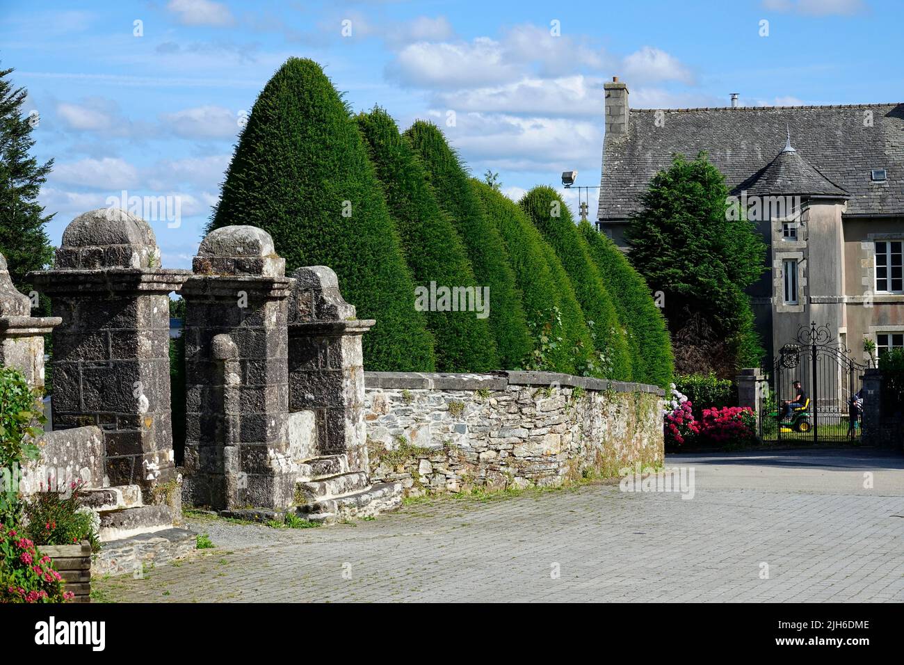 Enclos paroissial, Ploudiry, Finistere dipartimento, Bretagna regione, Francia Foto Stock