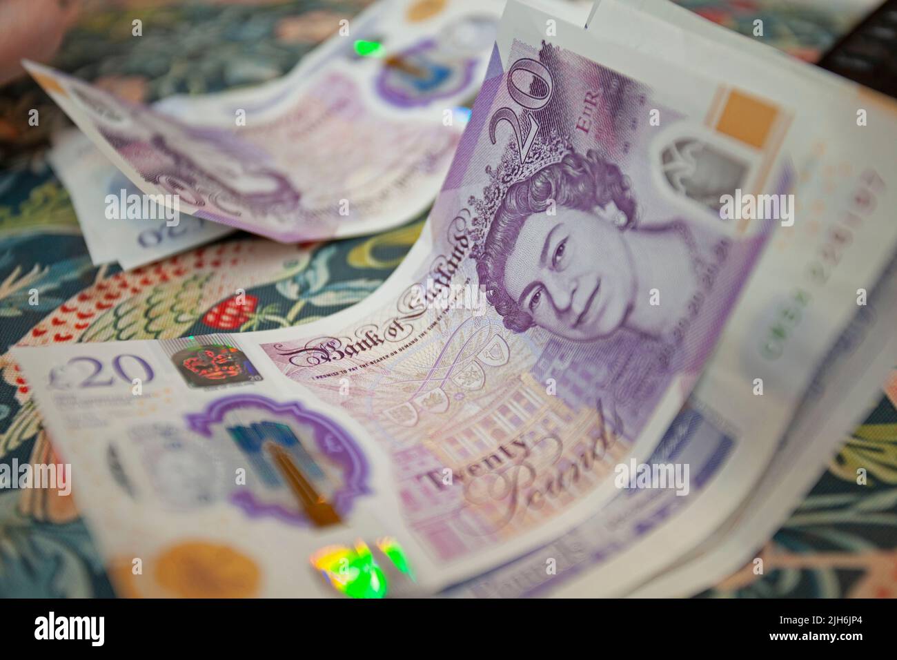 Venti libbre. regno unito Foto Stock