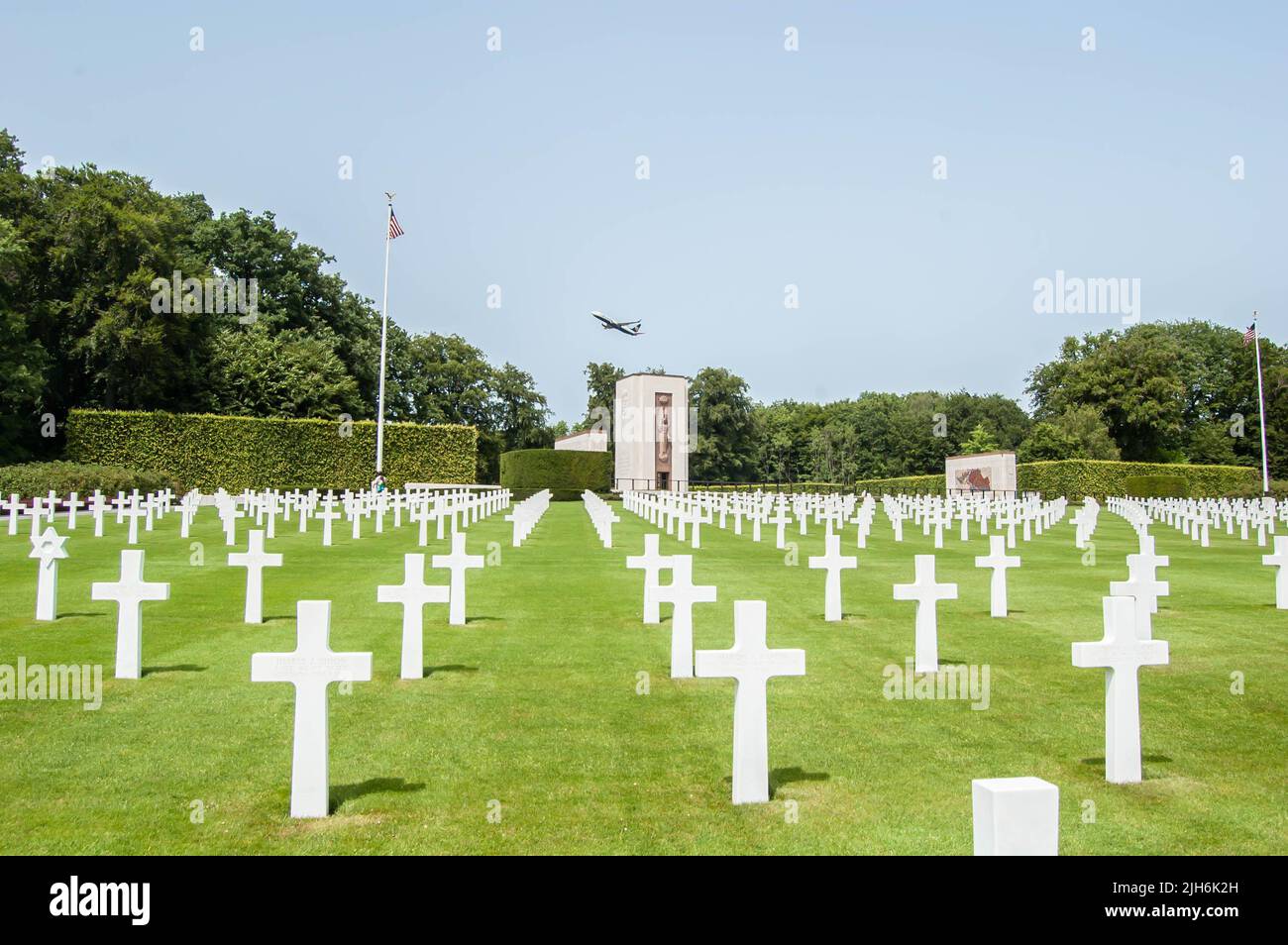 LUSSEMBURGO - 18 giugno 2022: Cimitero e memoriale americano di Lussemburgo in Europa Foto Stock