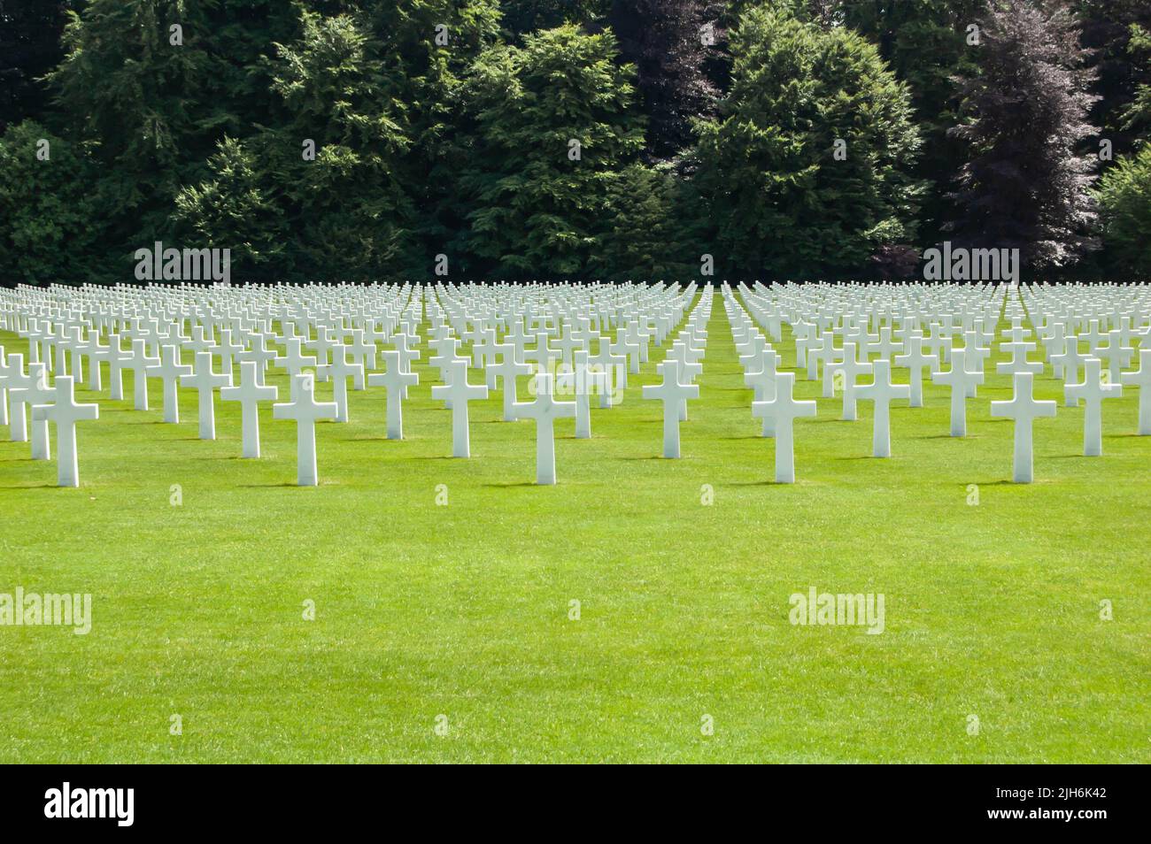 LUSSEMBURGO - 18 giugno 2022: Cimitero e memoriale americano di Lussemburgo in Europa Foto Stock