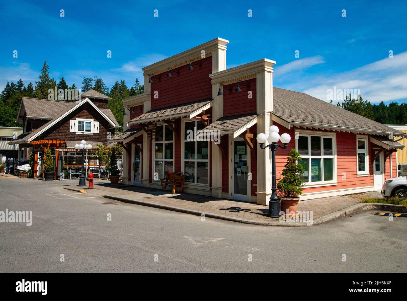 Driftwood Mall, North Pender Island, British Columbia, Canada Foto Stock