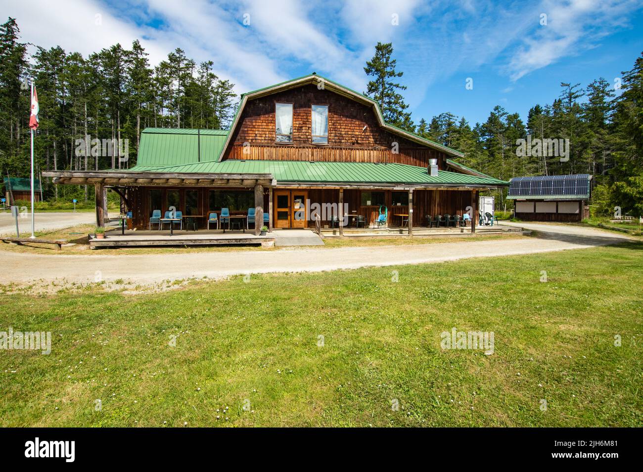 Sala della comunità di Pender Island a North Pender Island, British Columbia, Canada Foto Stock
