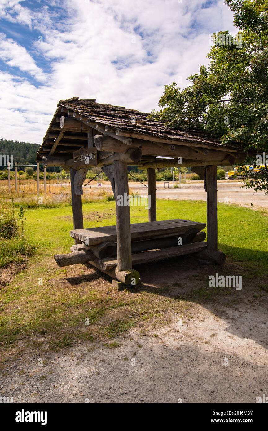 La conservazione di Pender Island presso la Sala della Comunità di Pender Island, North Pender Island, British Columbia, Canada Foto Stock
