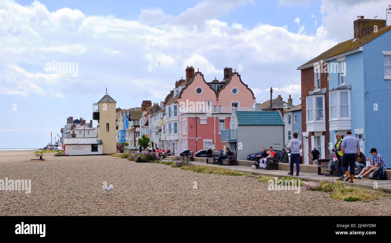 Aldeburgh Beach, per turisti e turisti Foto Stock