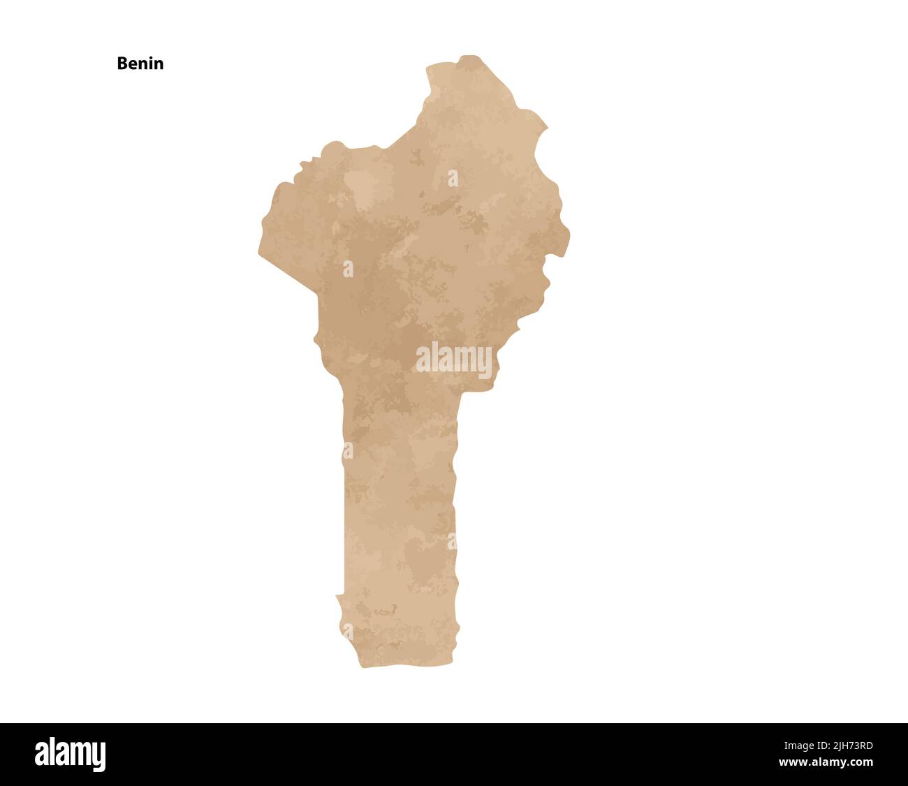Vecchia carta vintage testurizzata carta del Benin Paese - illustrazione vettoriale Illustrazione Vettoriale