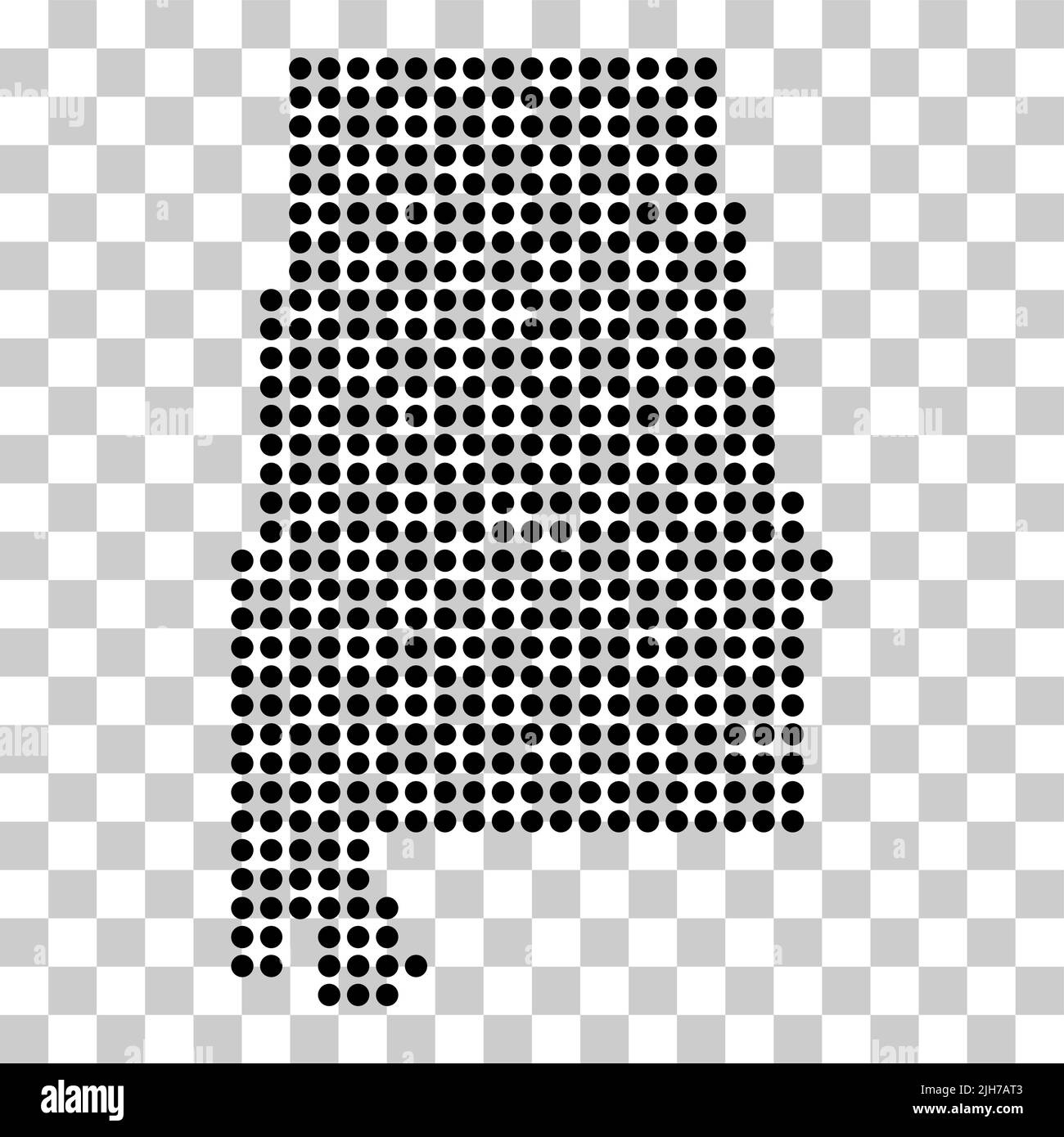 Alabama Shape, stati uniti d'america. Concetto piatto icona simbolo illustrazione vettore . Illustrazione Vettoriale