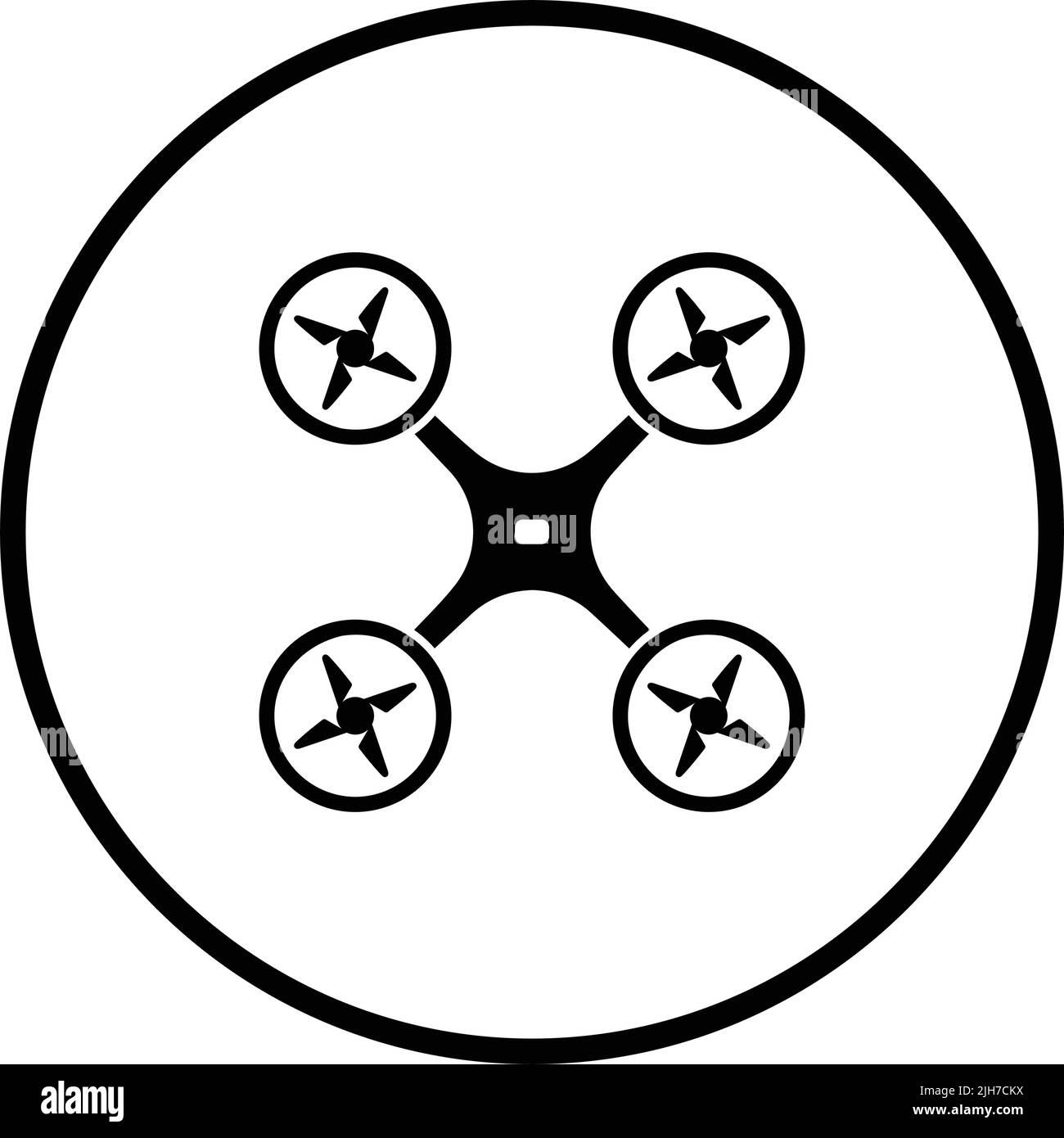 Icona aerea, militare, quadricotteria - uso perfetto per la progettazione e lo sviluppo di siti web, file stampati e presentazioni, materiali promozionali e molti Illustrazione Vettoriale