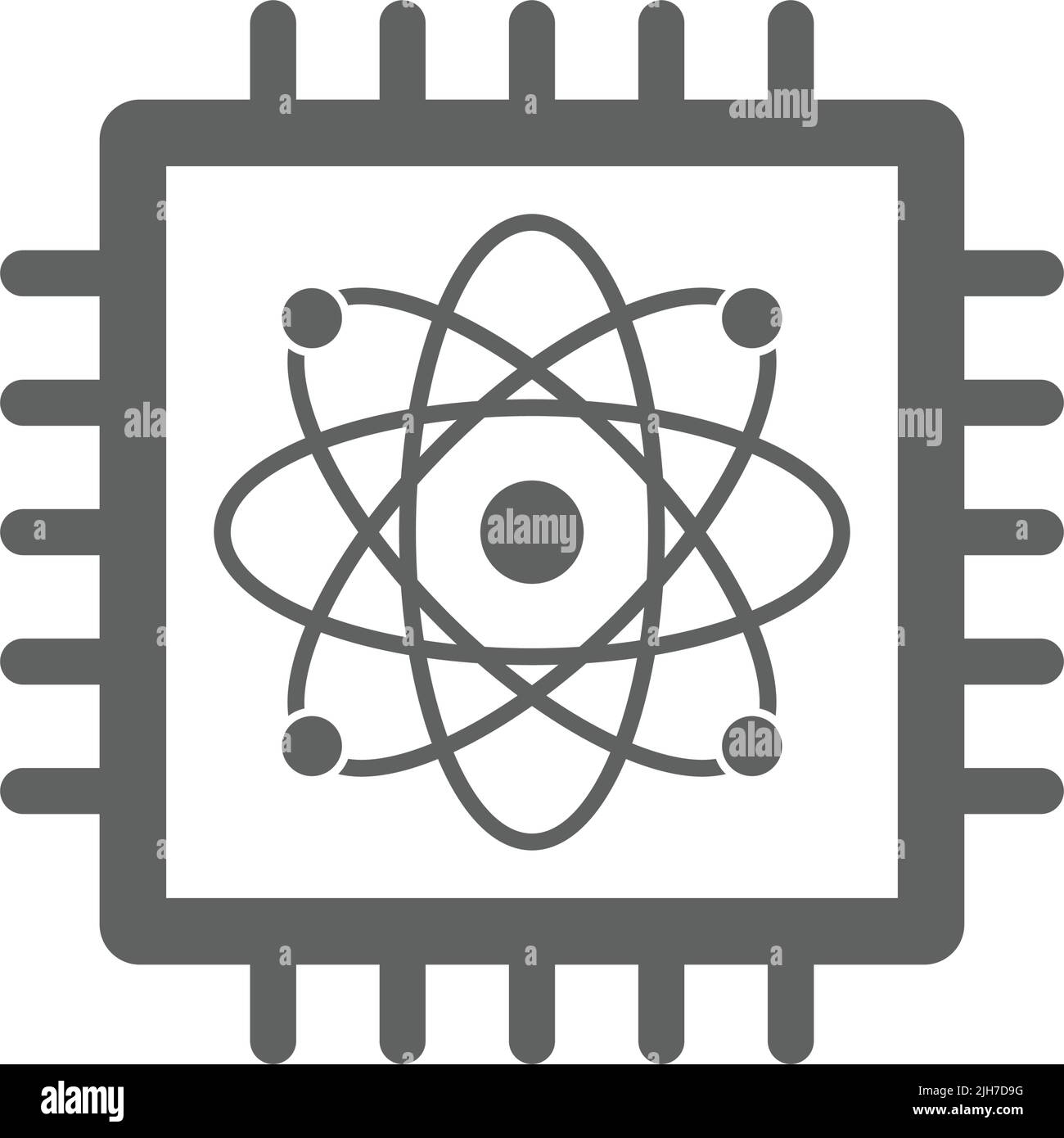 Atomic, Physics, Quantum Icon - semplice file EPS vettoriale modificabile. Illustrazione Vettoriale