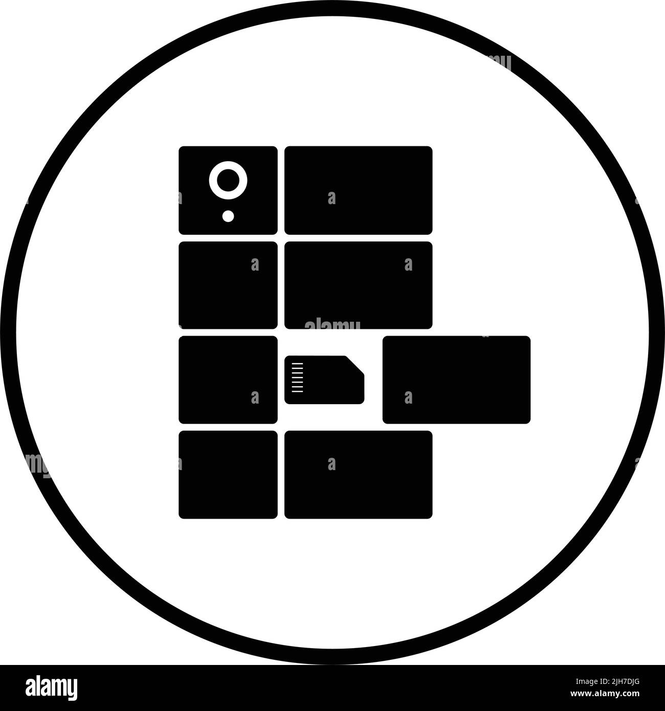 Android, ara, telefono, progetto, icona smartphone - file EPS vettoriale. Ideale per supporti di stampa, Web, immagini di stock, uso commerciale o qualsiasi tipo di design Illustrazione Vettoriale