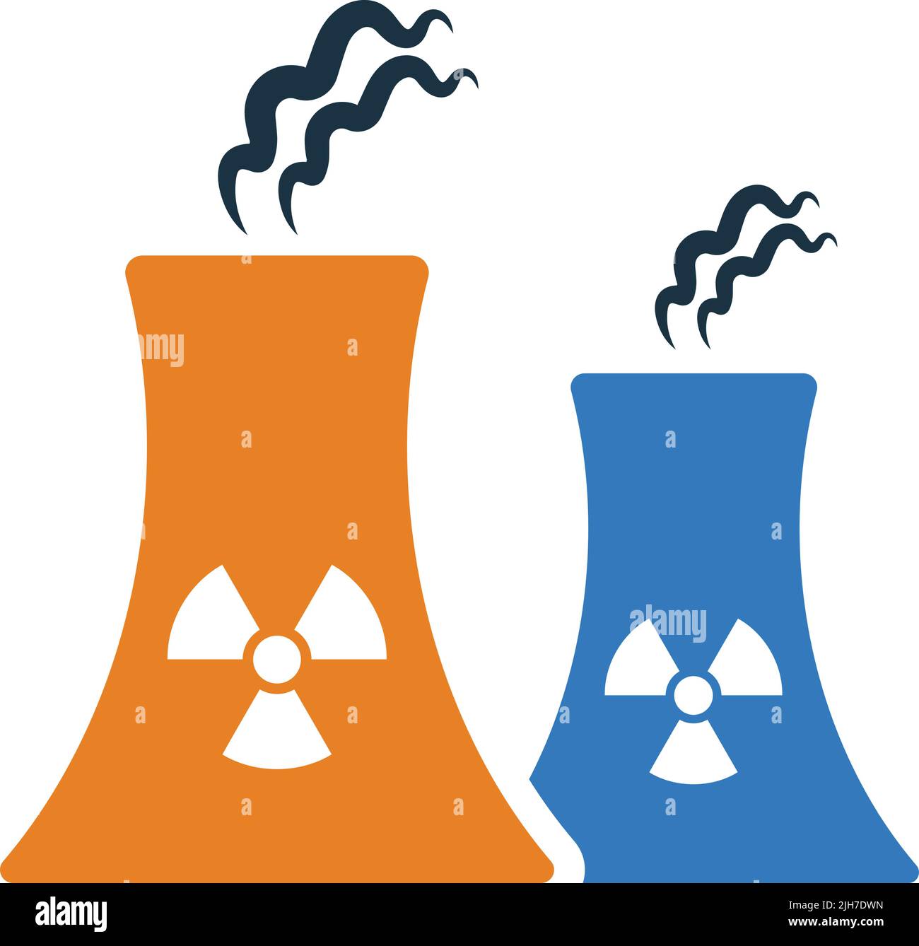 Atomico, energia, nucleare, potere icona - semplice file EPS vettoriale modificabile. Illustrazione Vettoriale