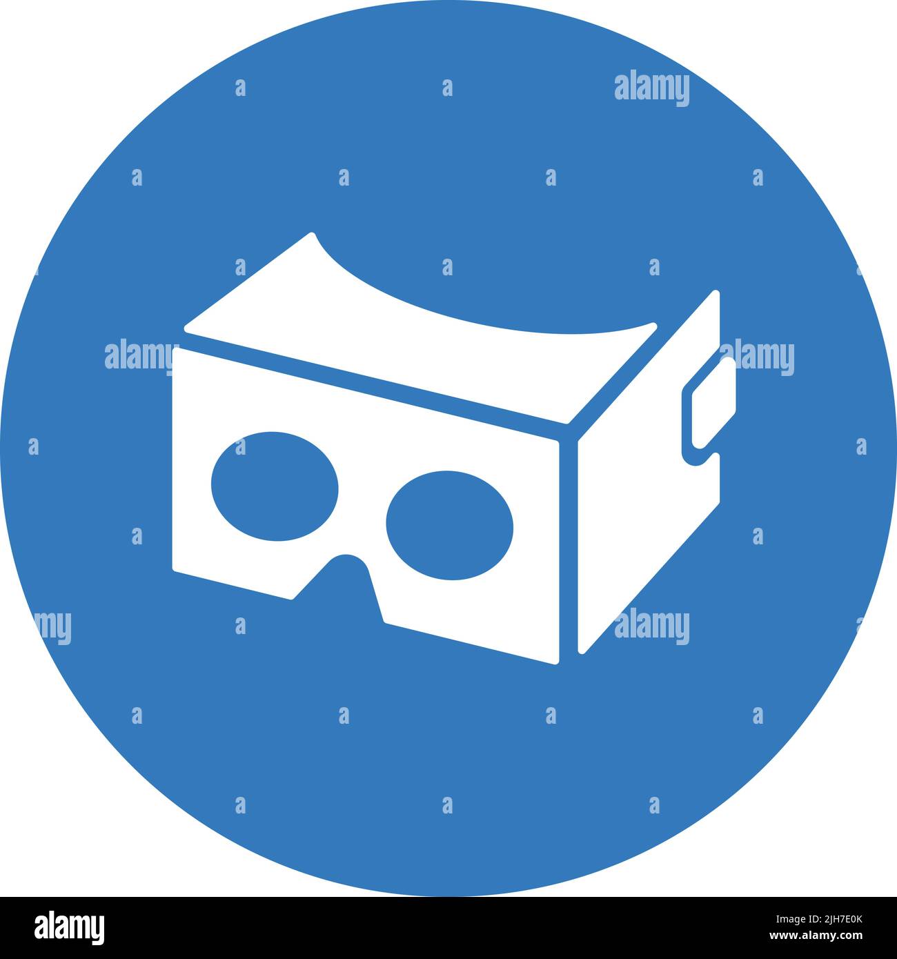 Cartone, google, visore, realtà, icona vr - ideale per la progettazione e lo sviluppo di siti web, file stampati e presentazioni, materiale promozionale Illustrazione Vettoriale