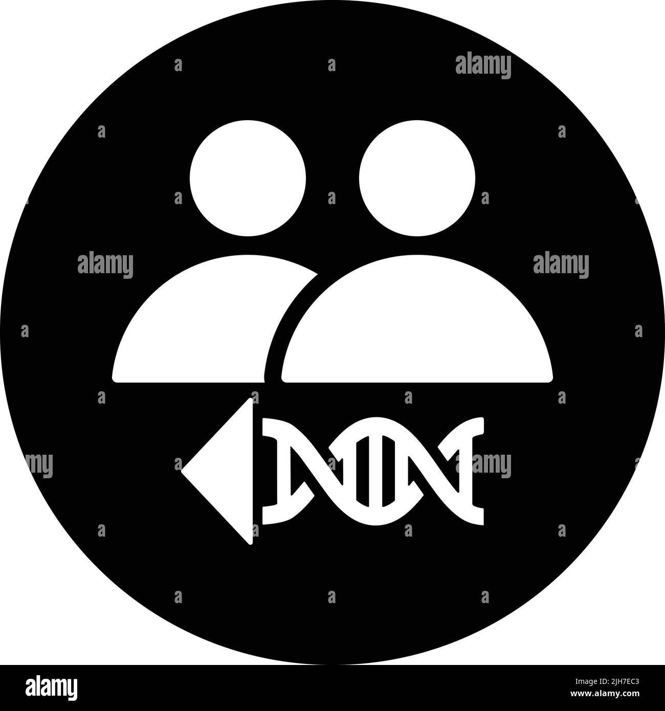 Clonazione, genetica, umana, icona replicata - da utilizzare per scopi commerciali, stampa, web o qualsiasi tipo di progetto. File EPS vettoriale. Illustrazione Vettoriale