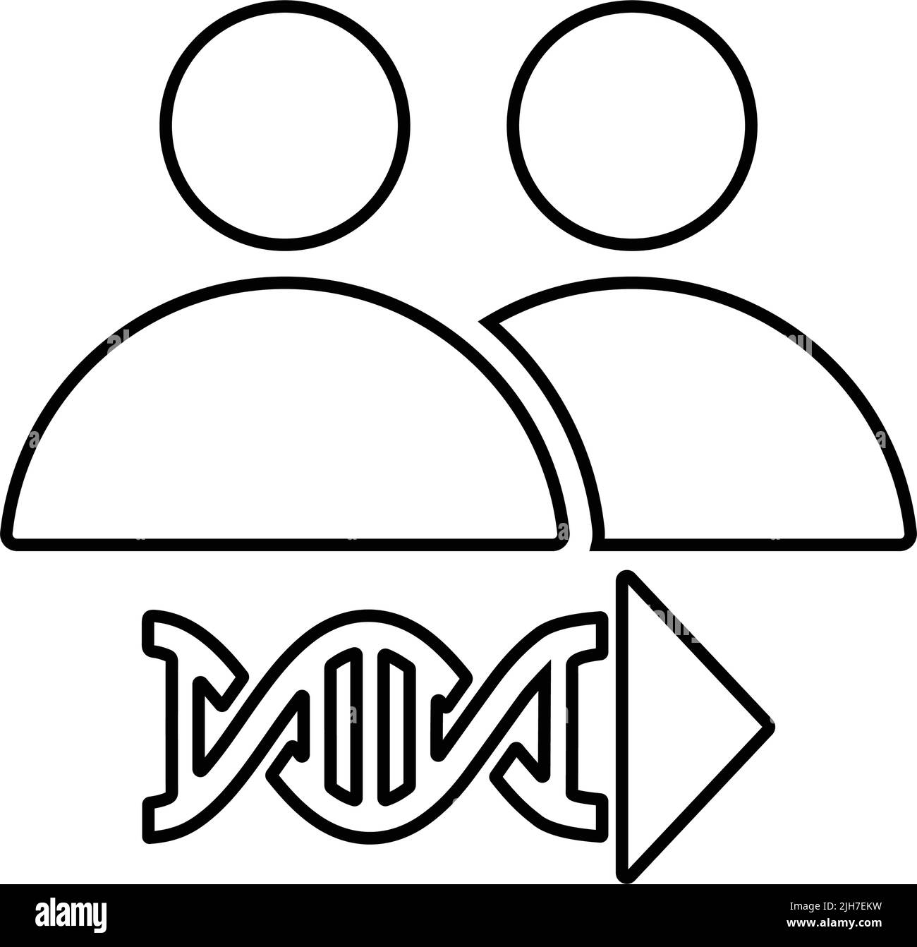 Clonazione, genetica, umana, icona replicata - da utilizzare per scopi commerciali, stampa, web o qualsiasi tipo di progetto. File EPS vettoriale. Illustrazione Vettoriale