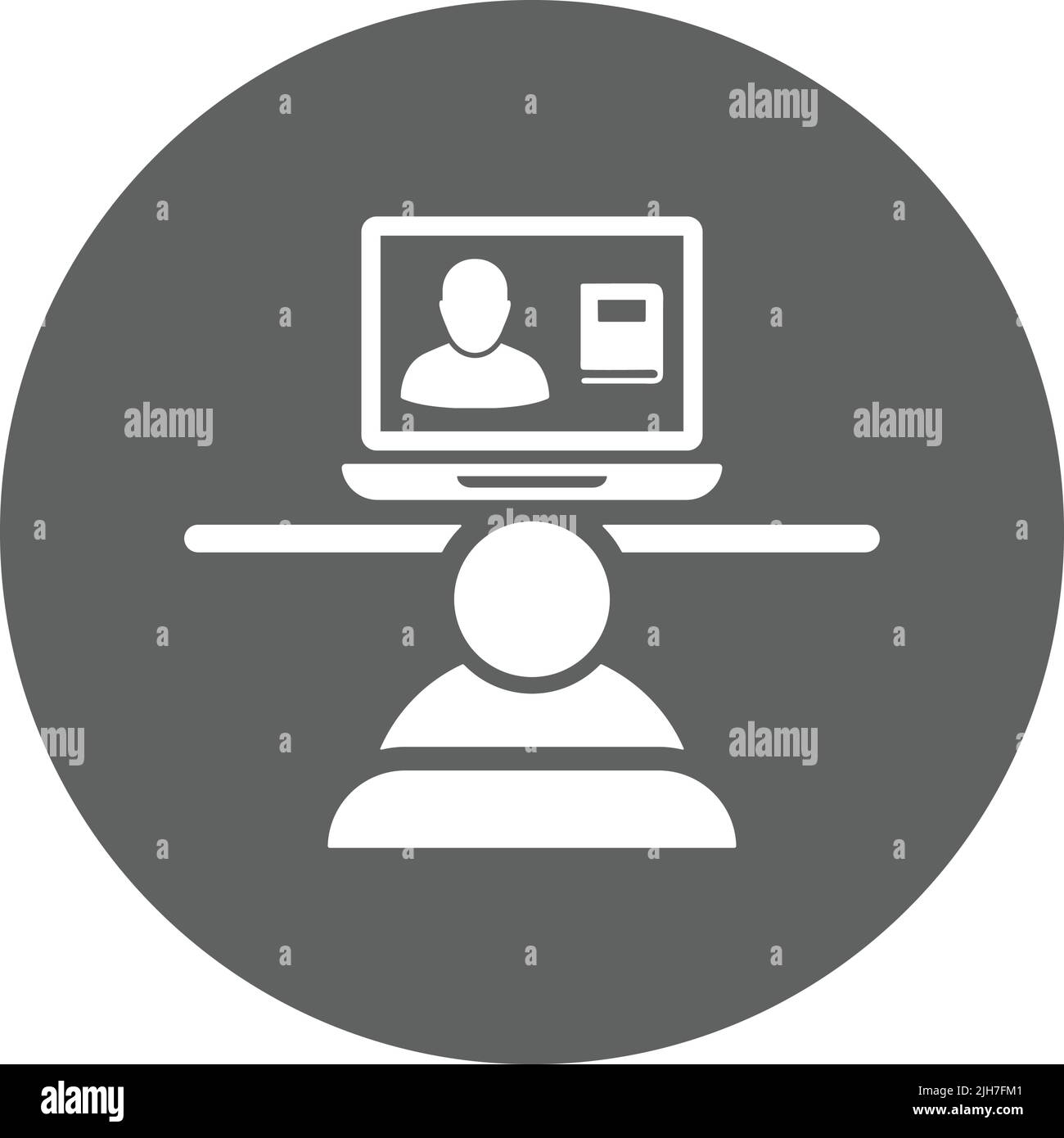 Classe online, icona riunione - da utilizzare per scopi commerciali, supporti di stampa, Web o qualsiasi tipo di progetto. File EPS vettoriale. Illustrazione Vettoriale