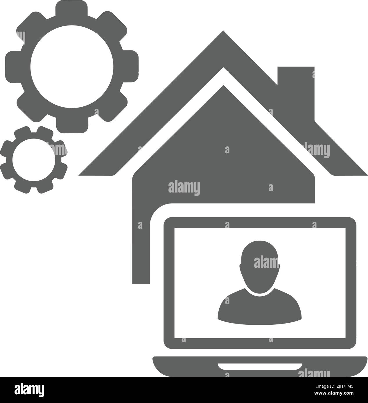 Icona online, riunione, lavoro remoto - da utilizzare per scopi commerciali, supporti di stampa, Web o qualsiasi tipo di progetto. File EPS vettoriale. Illustrazione Vettoriale