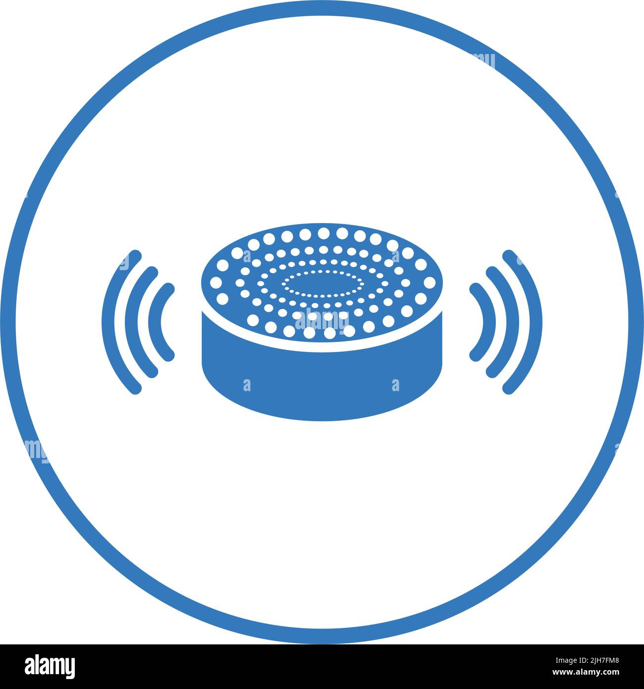 Eco, punto, altoparlante, icona Alexa - file EPS vettoriale. Ideale per supporti di stampa, Web, immagini di stock, uso commerciale o qualsiasi tipo di progetto. Illustrazione Vettoriale
