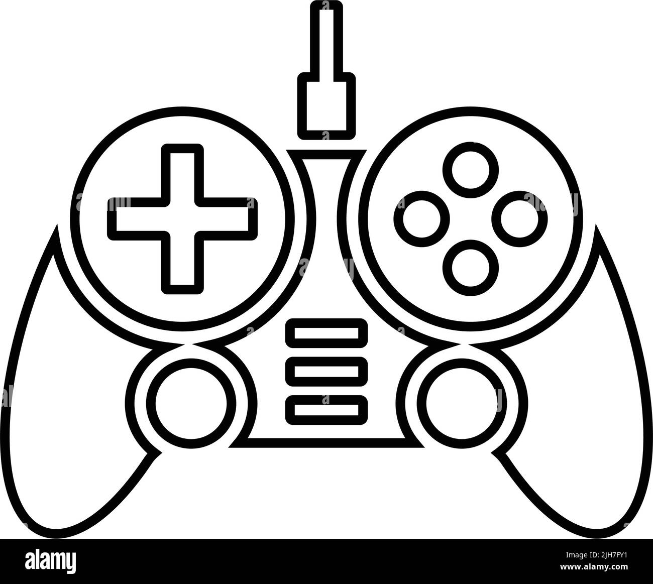 Gioco, controller, icona PlayStation - ideale per la progettazione e lo sviluppo di siti Web, file stampati e presentazioni, materiale promozionale e uomo Illustrazione Vettoriale