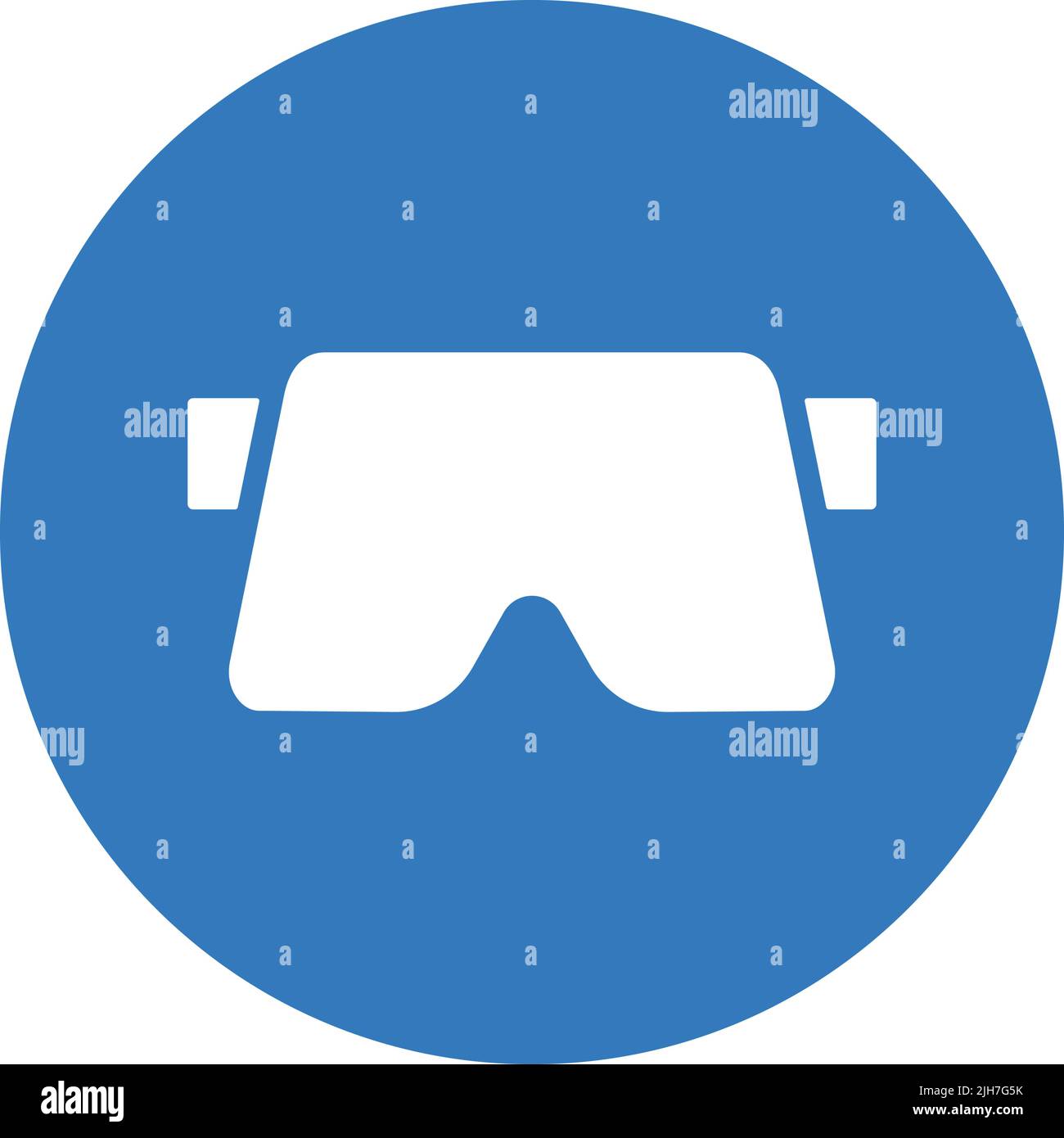 L'icona di realtà virtuale, virtuale, di goggle, rift è isolata su sfondo bianco. Utilizzo per grafica e web design o scopi commerciali. File EPS vettoriale. Illustrazione Vettoriale