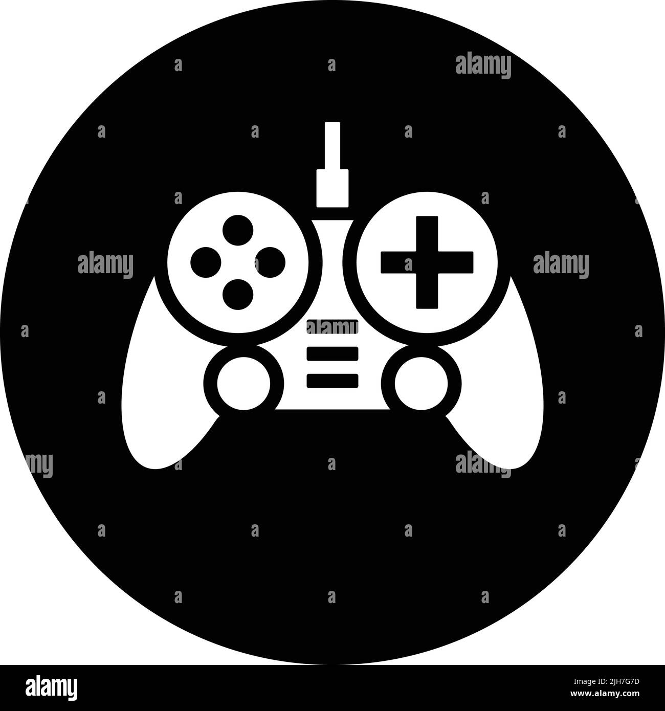 Gioco, controller, icona PlayStation - ideale per la progettazione e lo sviluppo di siti Web, file stampati e presentazioni, materiale promozionale e uomo Illustrazione Vettoriale