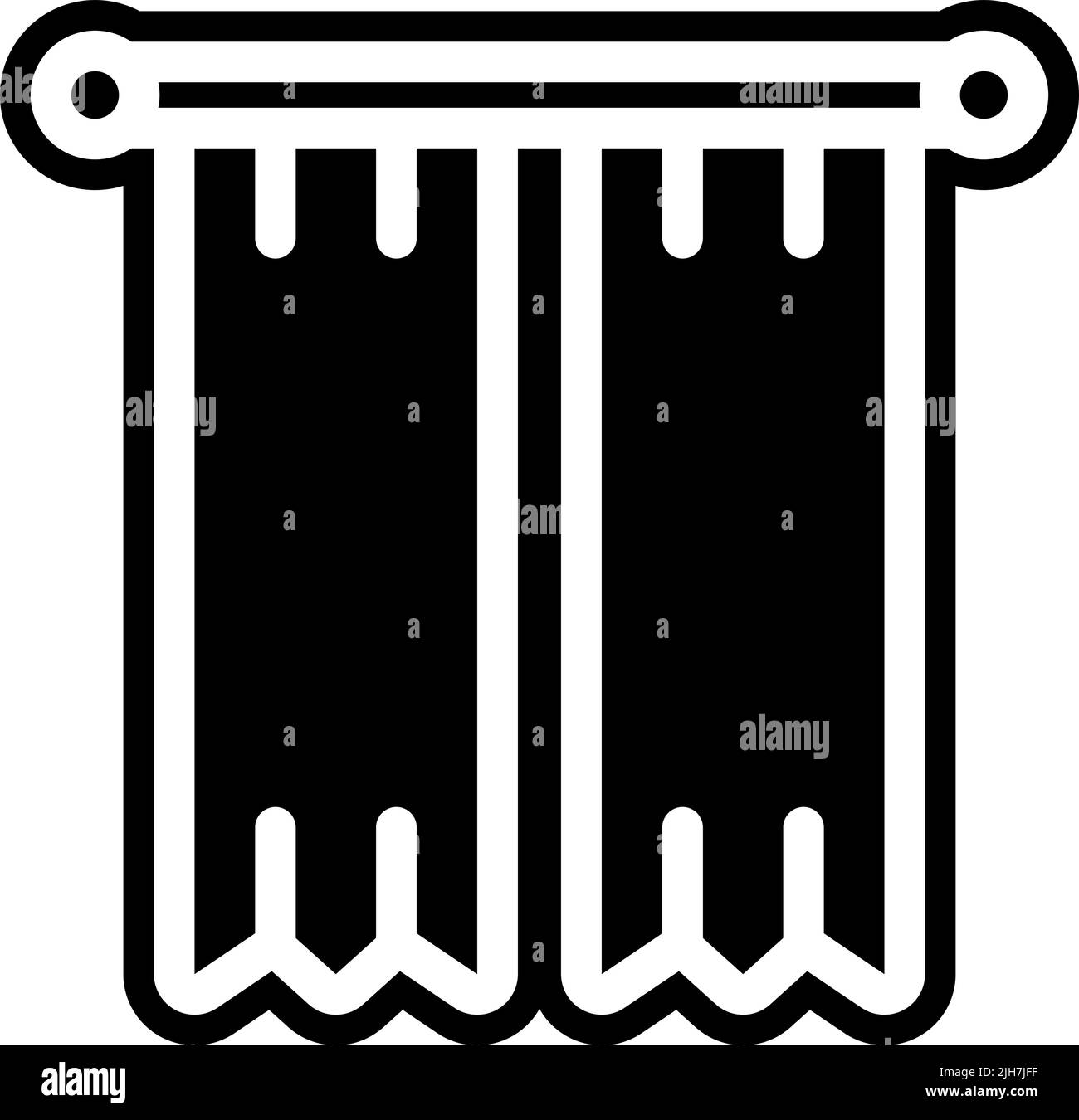 Icona della tenda del mobile Illustrazione Vettoriale