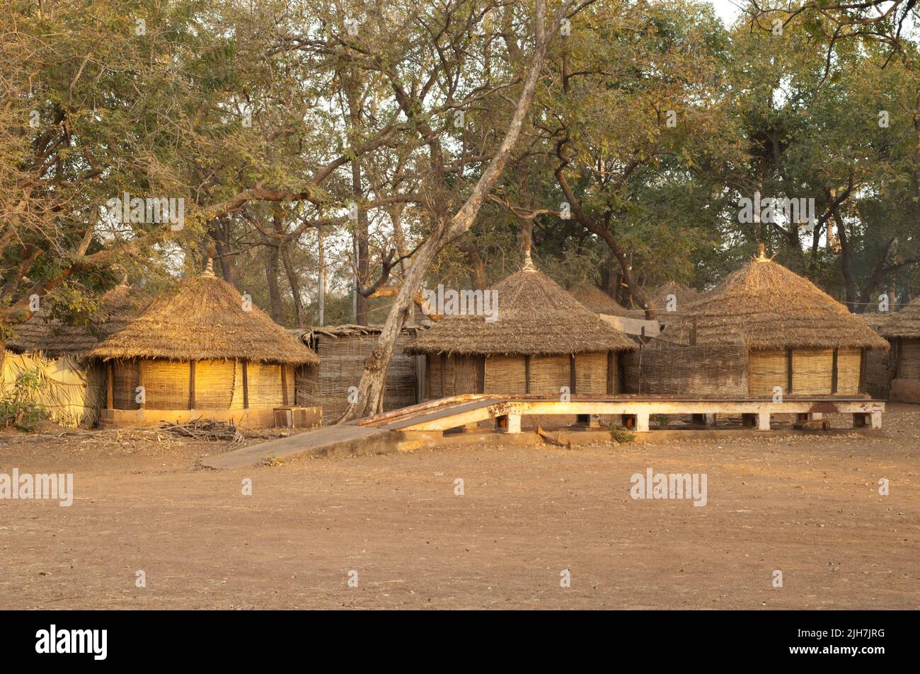 Cabine nel Parco Nazionale Niokolo Koba. Tambacounda. Senegal. Foto Stock