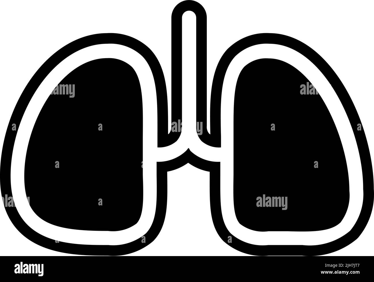 Icona del controllo dello stato dei polmoni Illustrazione Vettoriale