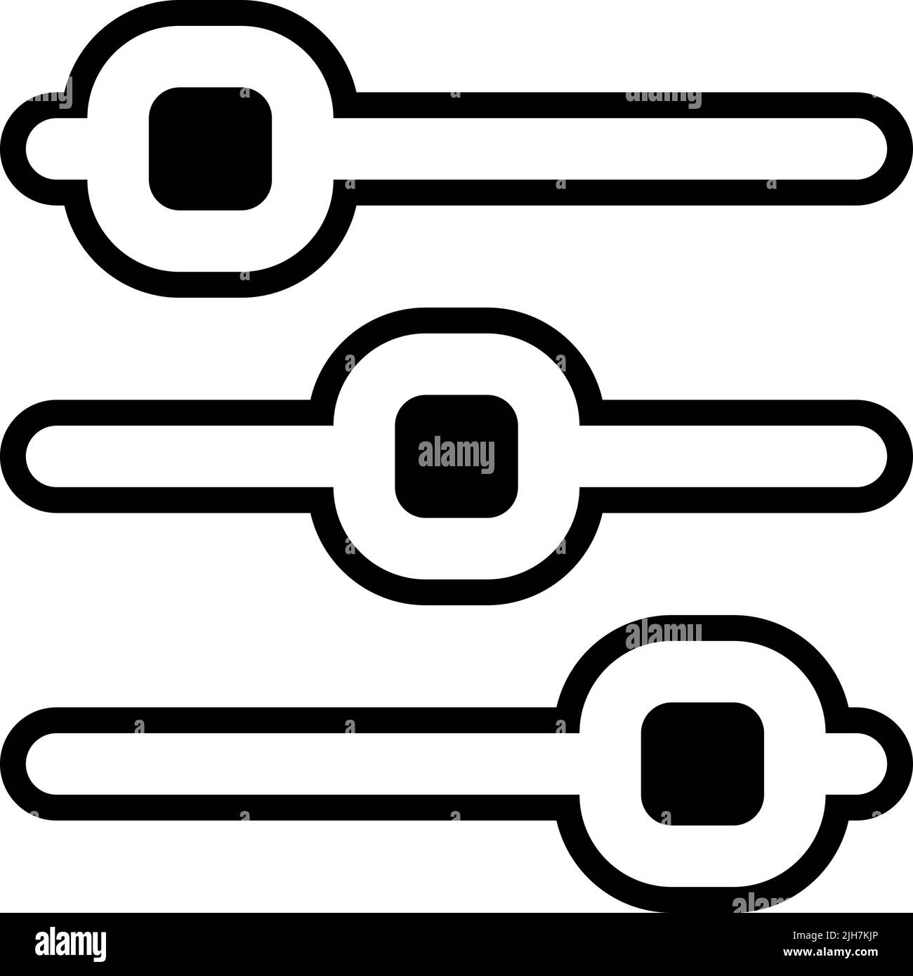 Icona equalizzatore dell'editor multimediale Illustrazione Vettoriale