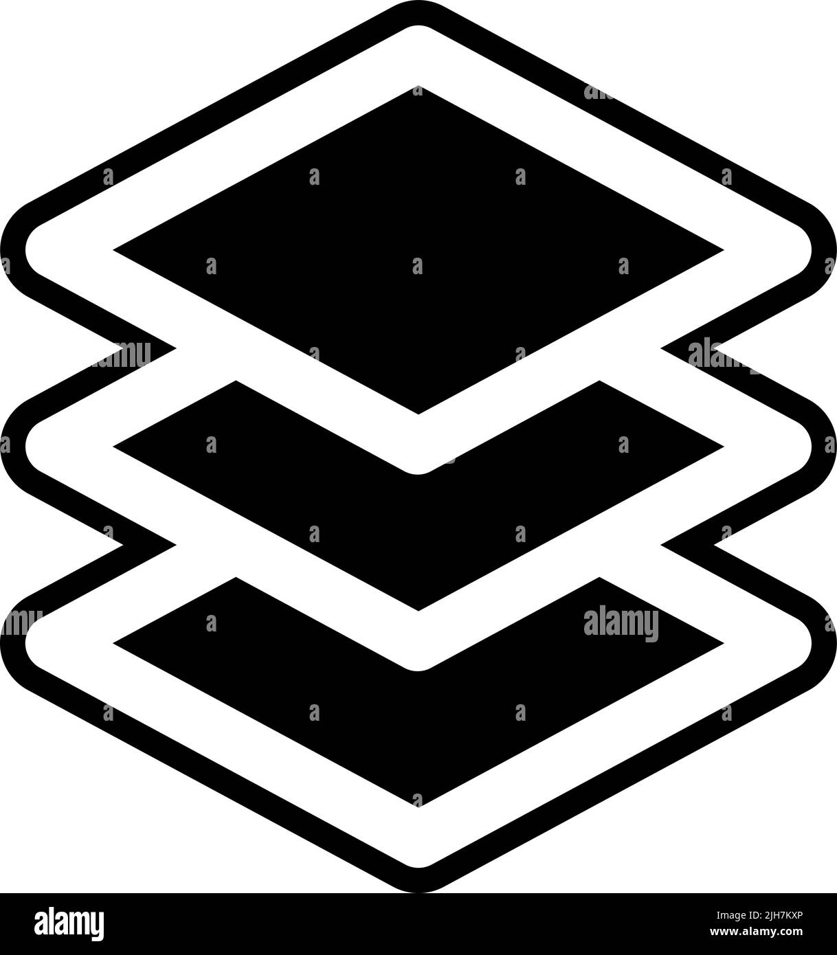 Icona livelli editor multimediale Illustrazione Vettoriale