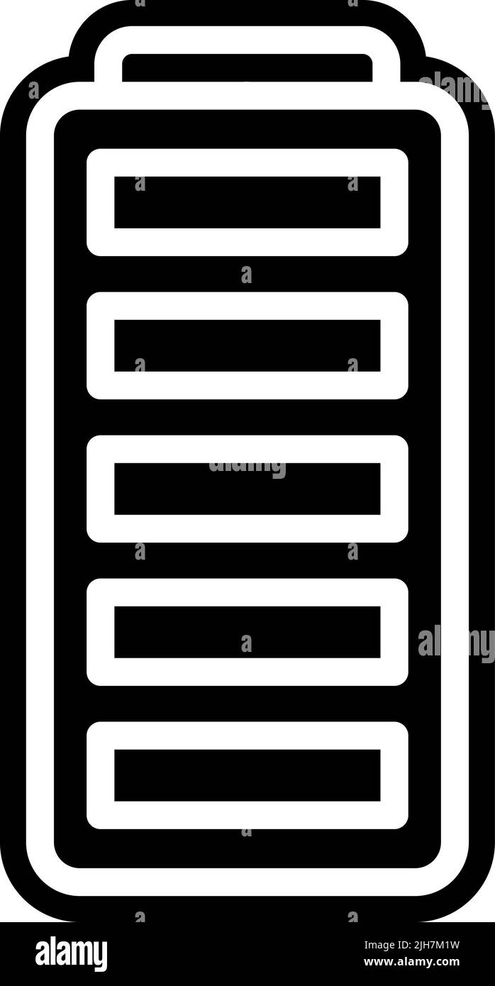 Icona della batteria del telefono in esaurimento Illustrazione Vettoriale