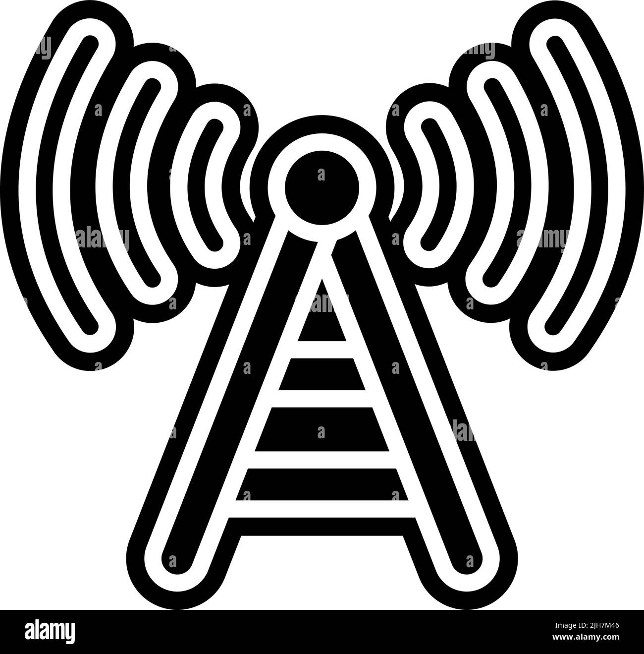 Icona della torre di segnalazione del telefono Illustrazione Vettoriale