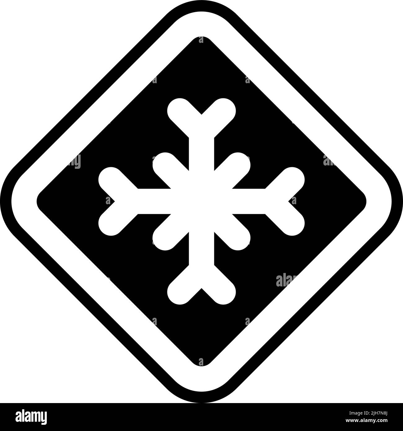 Icona di congelamento segnale e divieto Illustrazione Vettoriale
