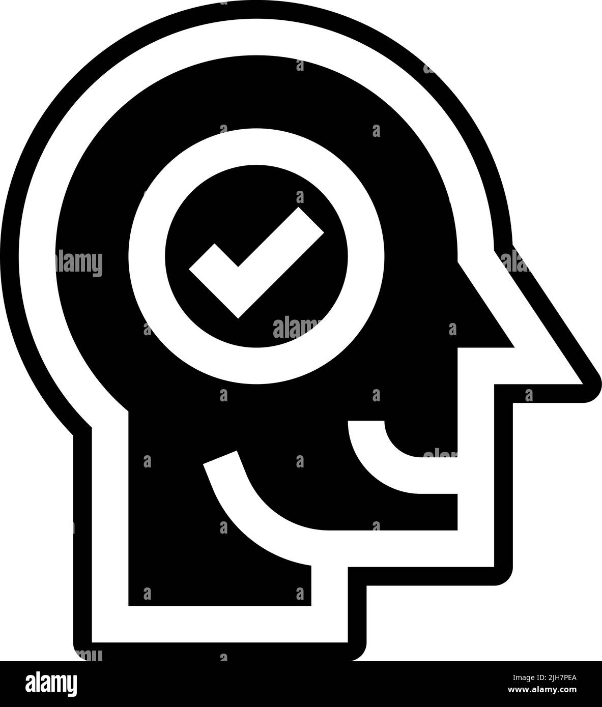 Icona del pensiero positivo della direzione del team Illustrazione Vettoriale