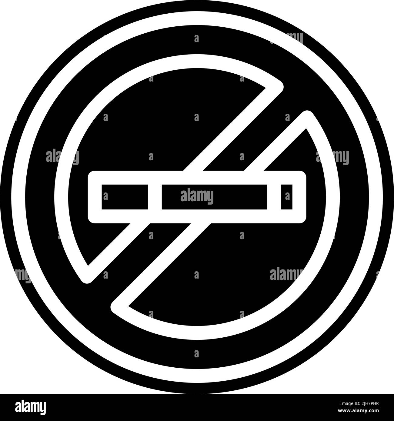 Singapore non fumatori icona Illustrazione Vettoriale