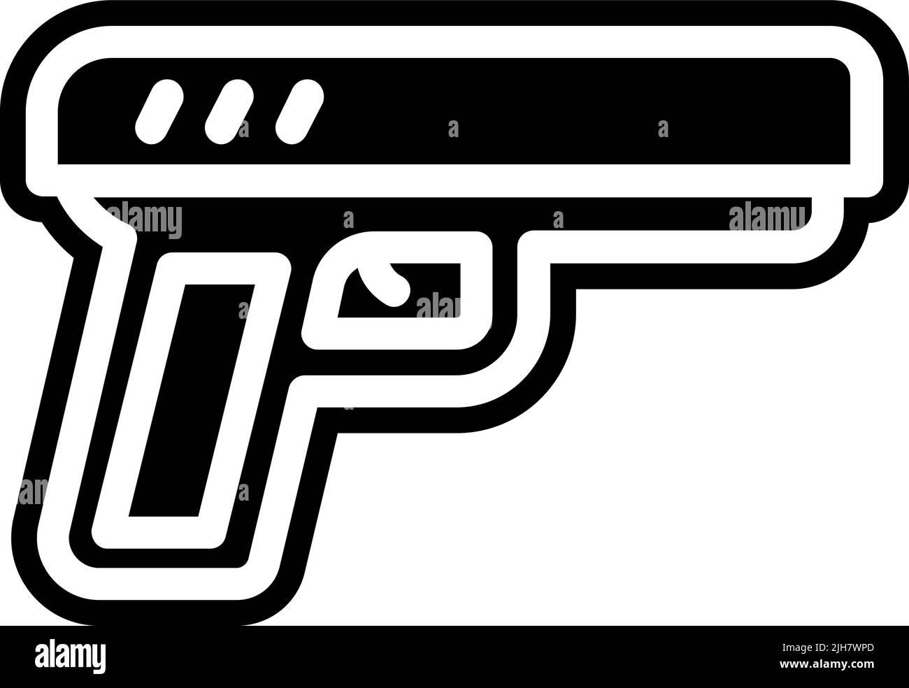 Icona pistola elementi del videogioco Illustrazione Vettoriale