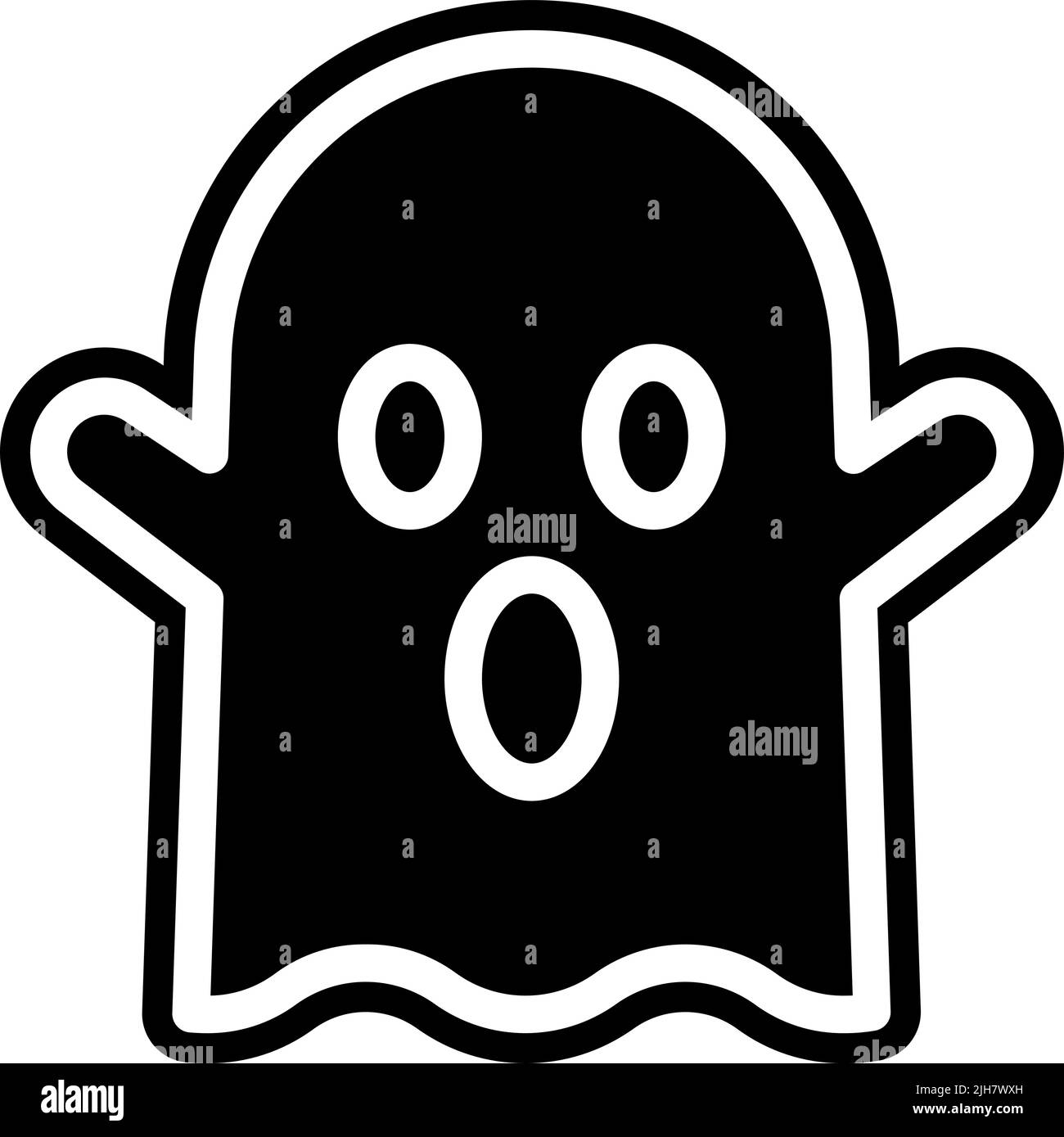 Icona fantasma elementi del videogioco Illustrazione Vettoriale