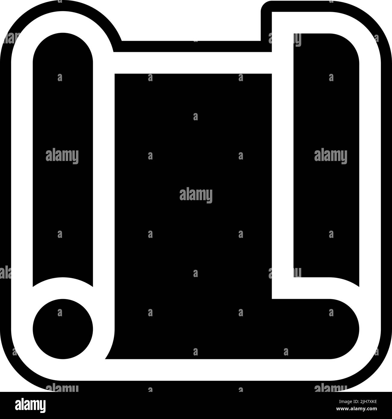 Icona del tappetino yoga Illustrazione Vettoriale