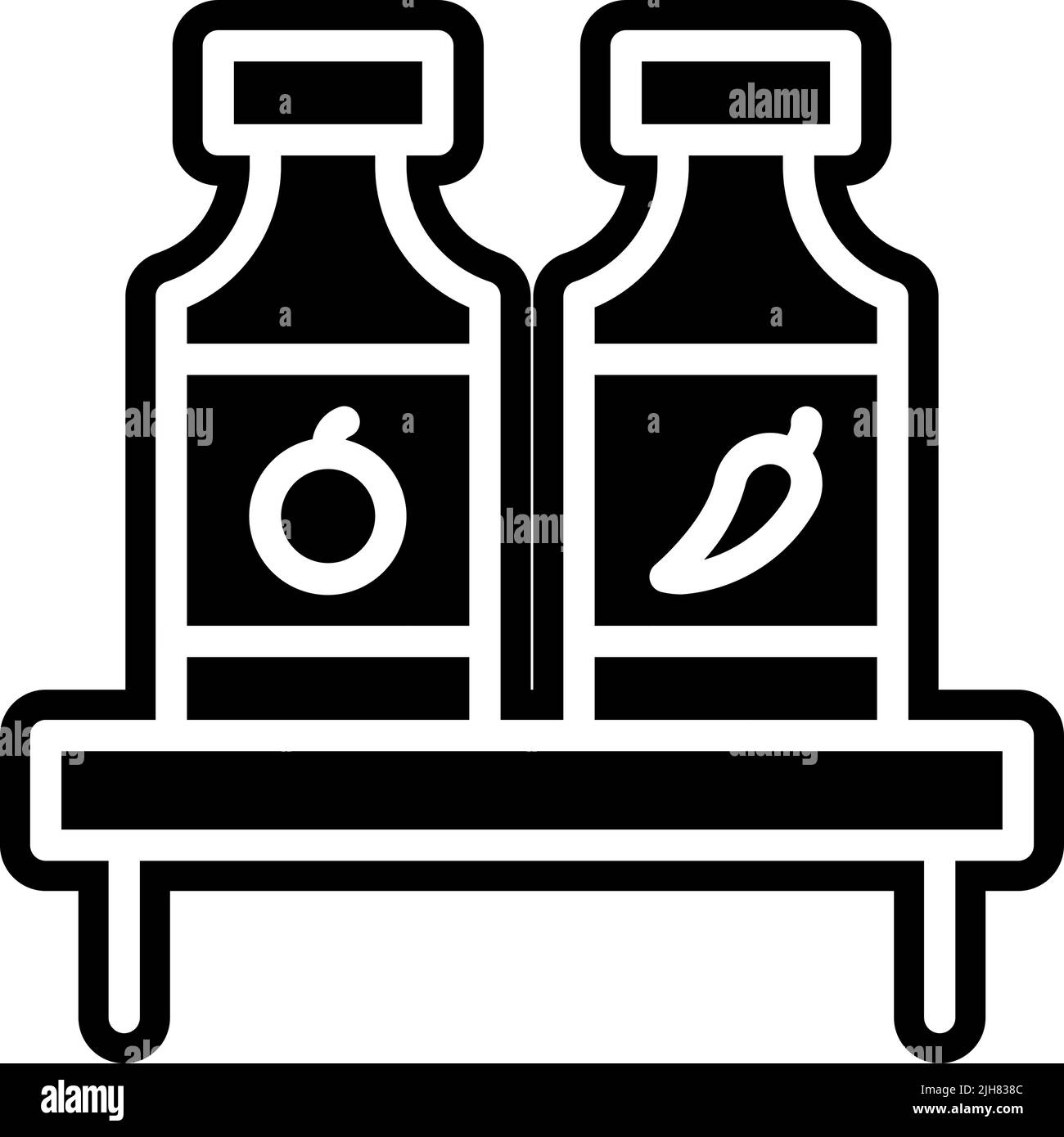 Icona salsa di alimentari Illustrazione Vettoriale