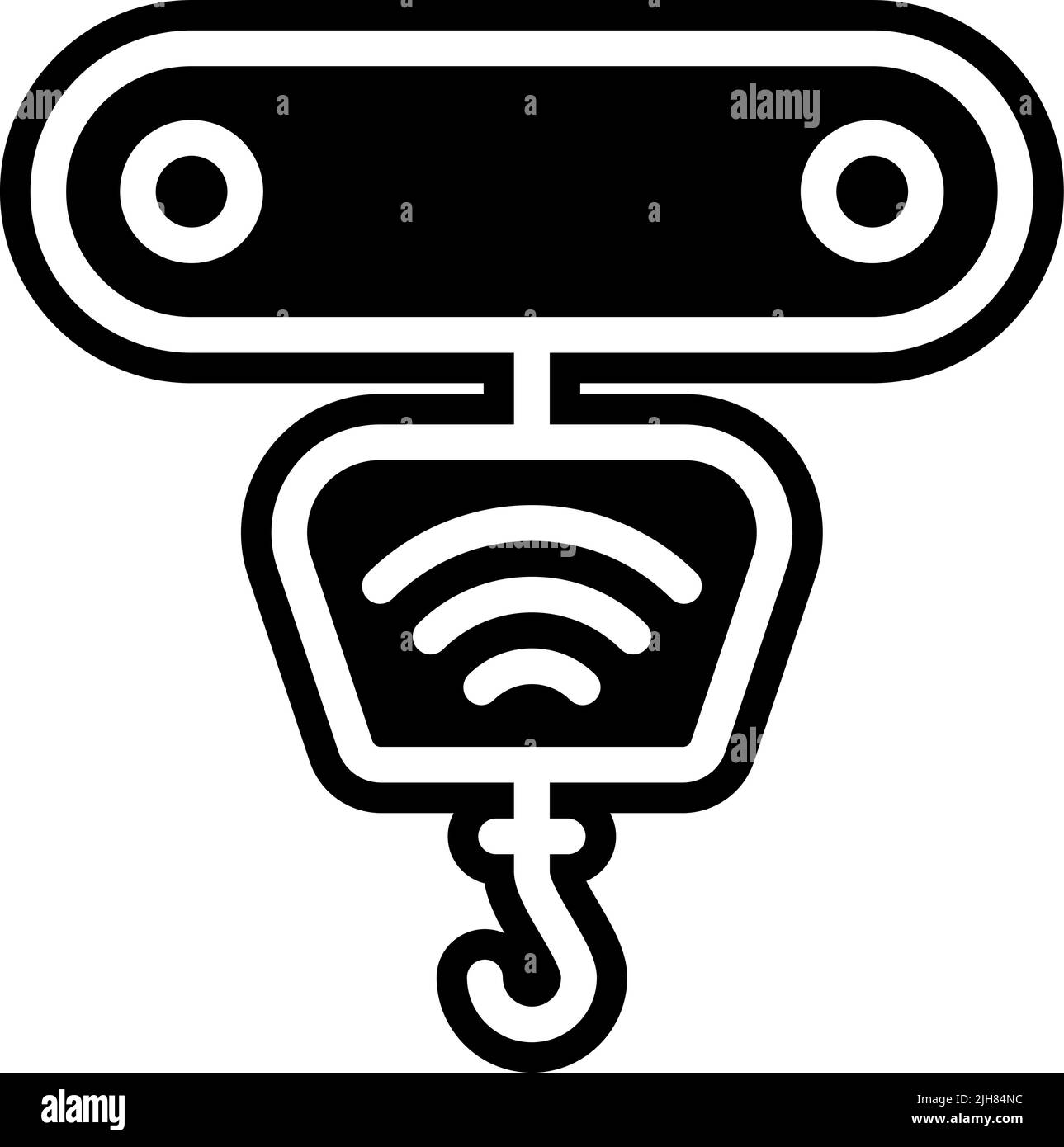 Icona gru IIoT Illustrazione Vettoriale