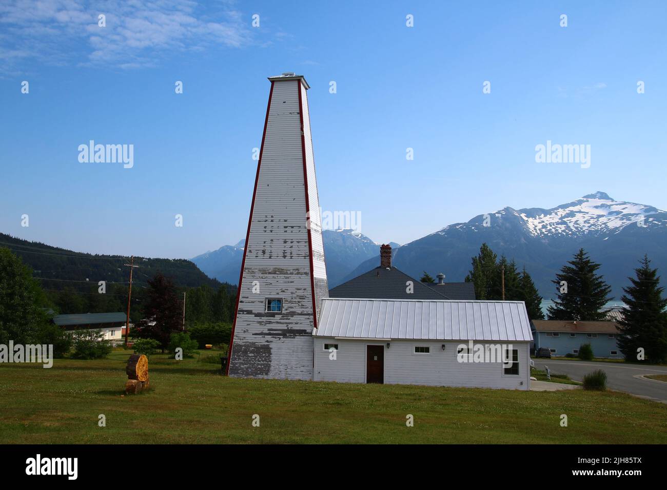 Port Chilkoot Volontario Vigili del fuoco, ex Fort Seward Fire Hall, Haines, Alaska Foto Stock