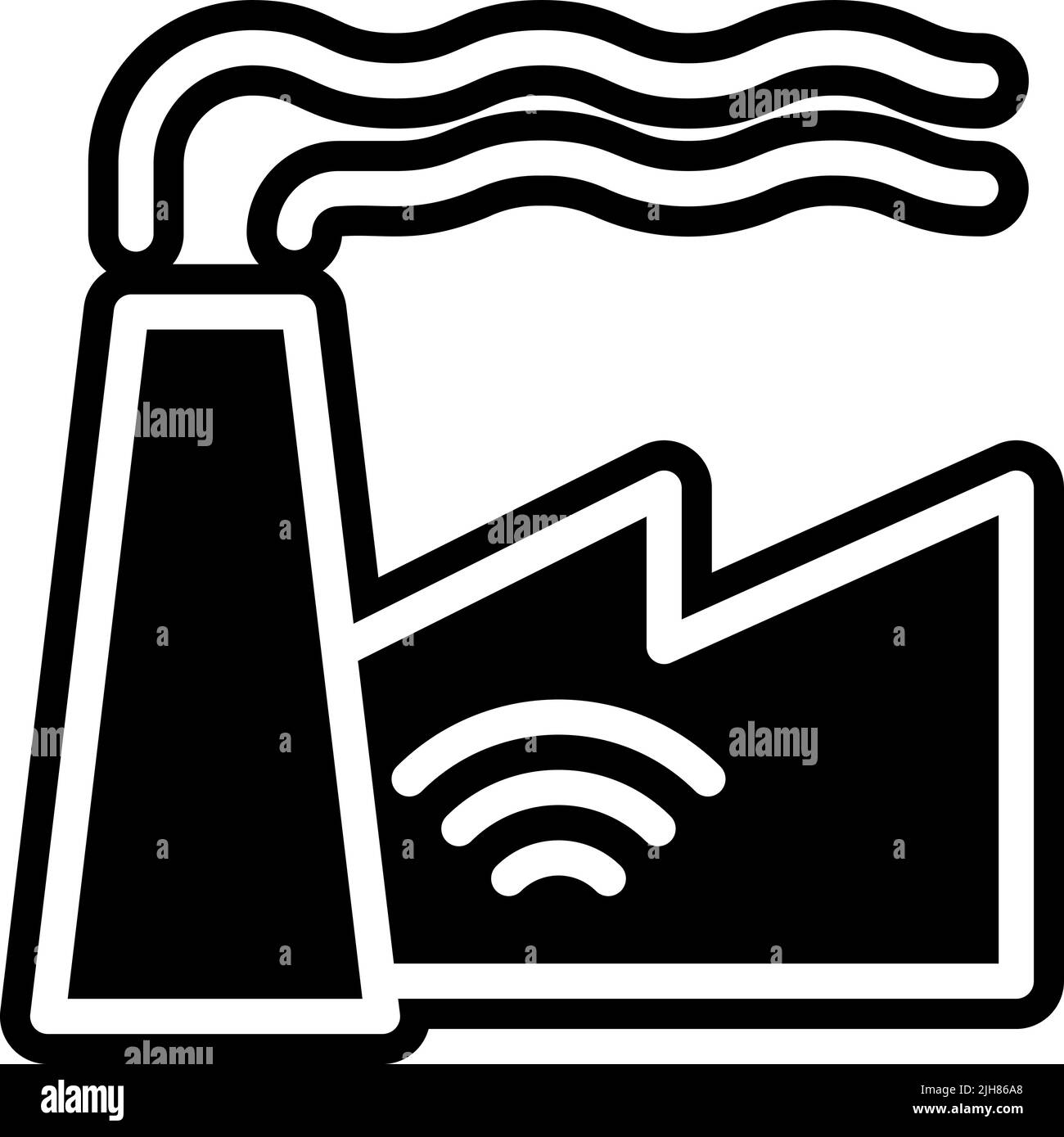 Icona del settore IIoT Illustrazione Vettoriale