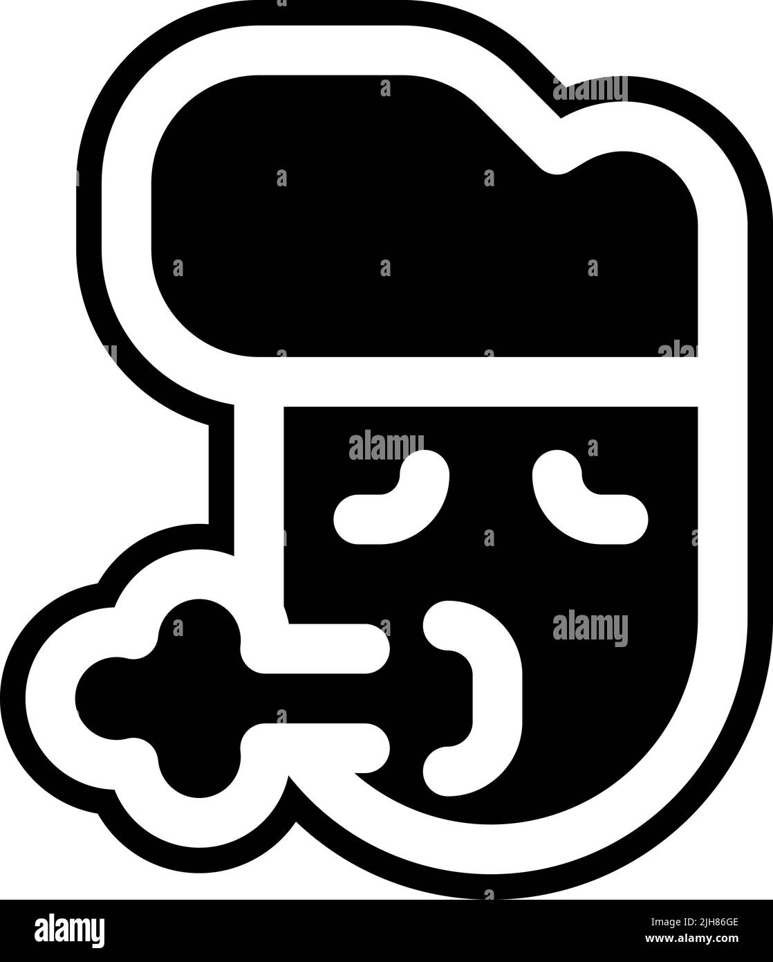 Miscellanea salute difficoltà a respirare icona Illustrazione Vettoriale