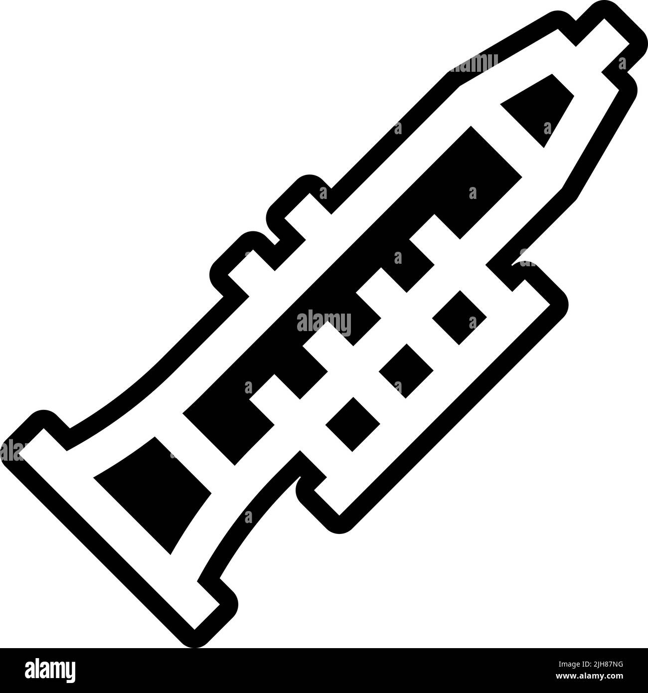 Strumenti musicali icona clarinetto Illustrazione Vettoriale