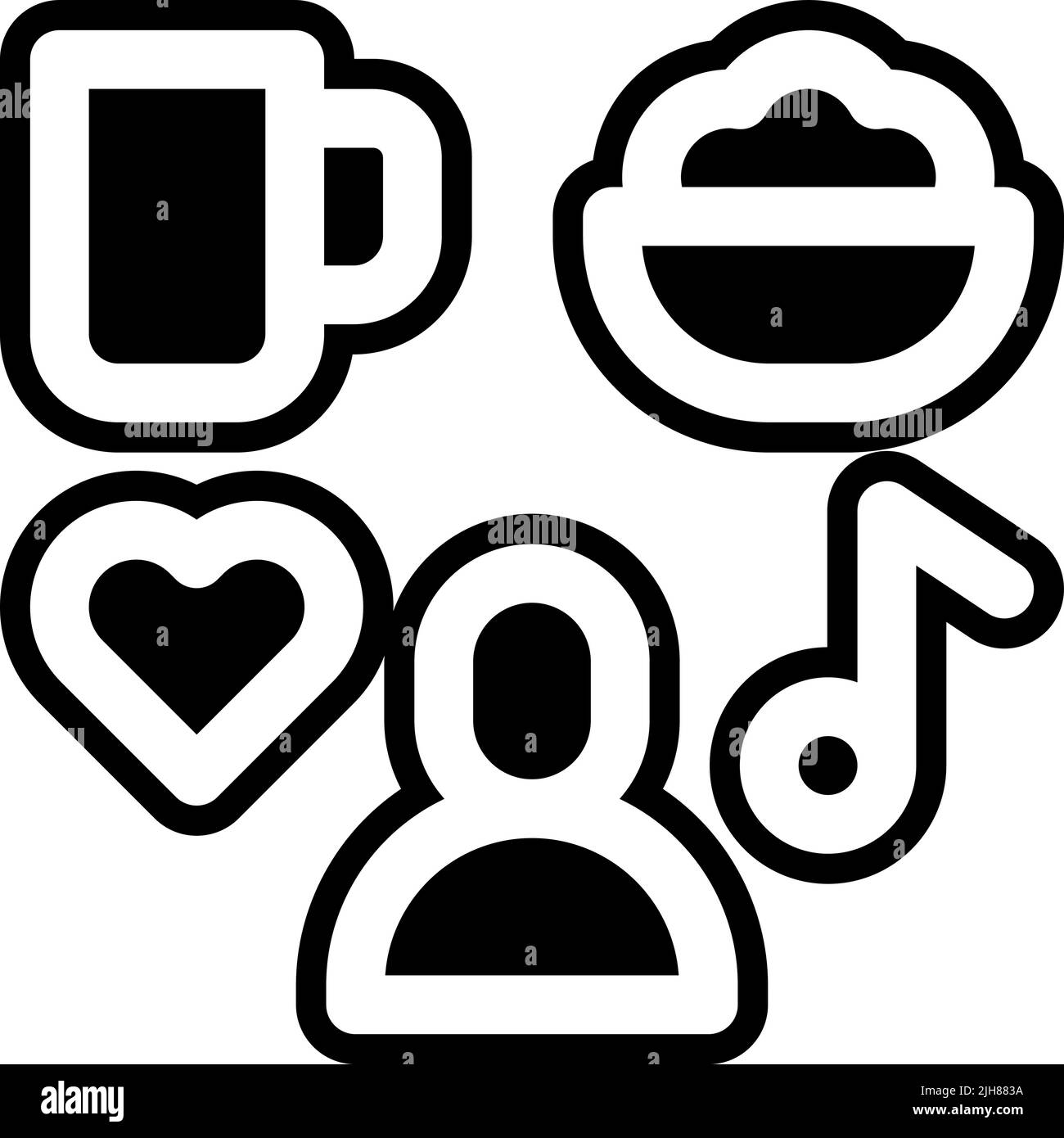 Icona dello stile di vita di salute miscellanea Illustrazione Vettoriale