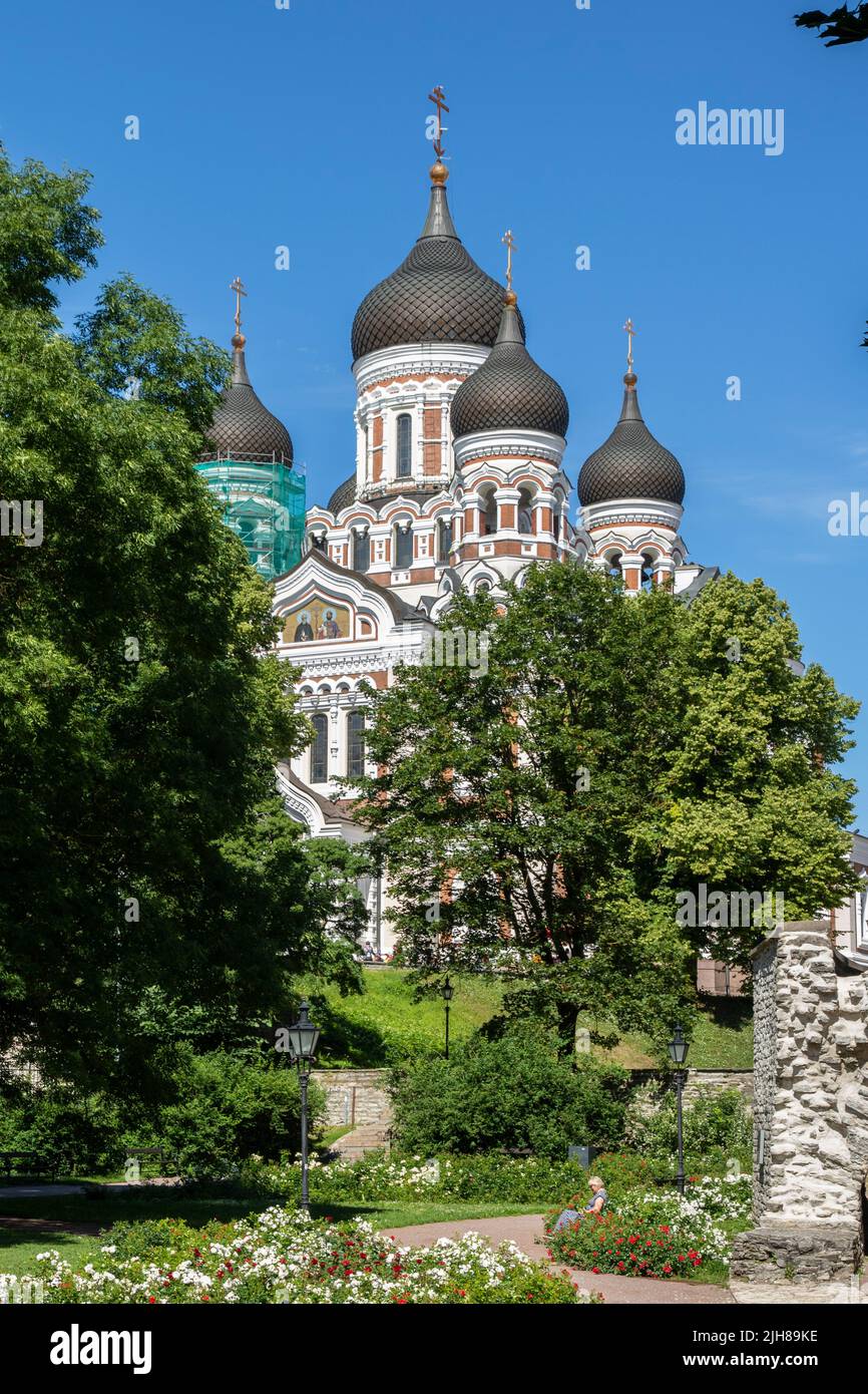 Una chiesa ortodossa a Tallinn, Estonia Foto Stock