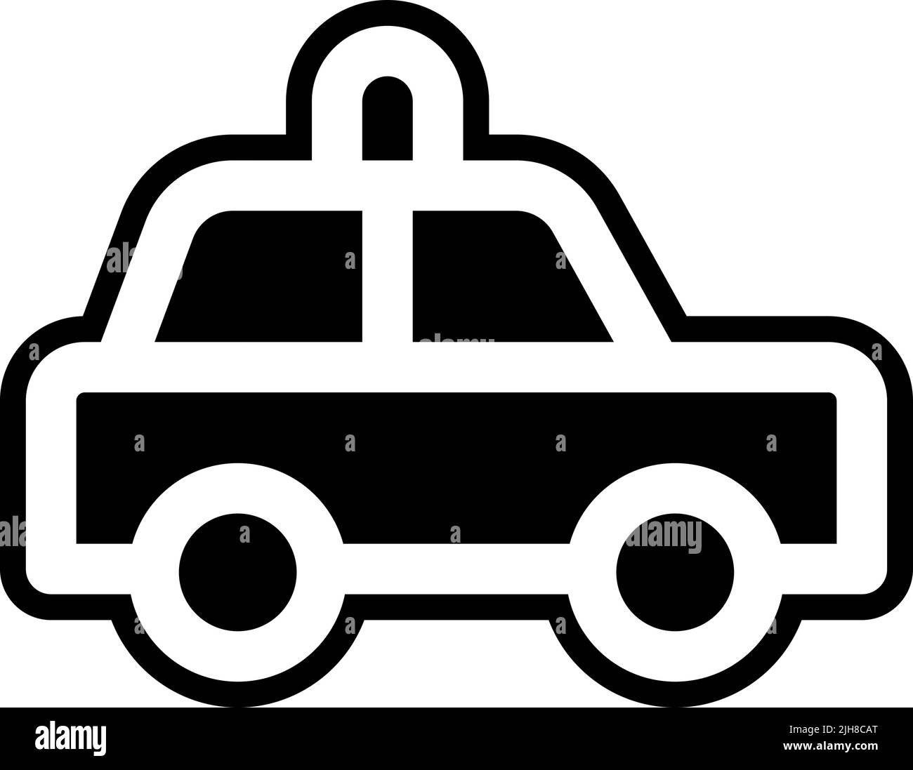 Trasporti polizia auto icona Illustrazione Vettoriale