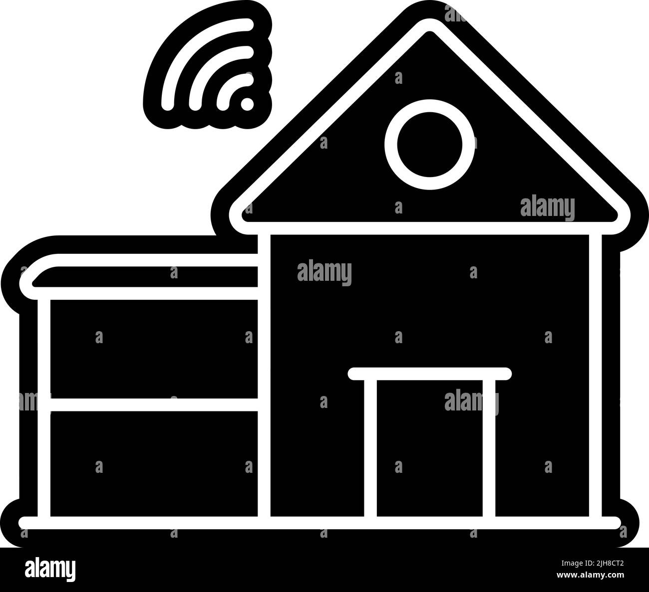 Smart City smart house icona Illustrazione Vettoriale