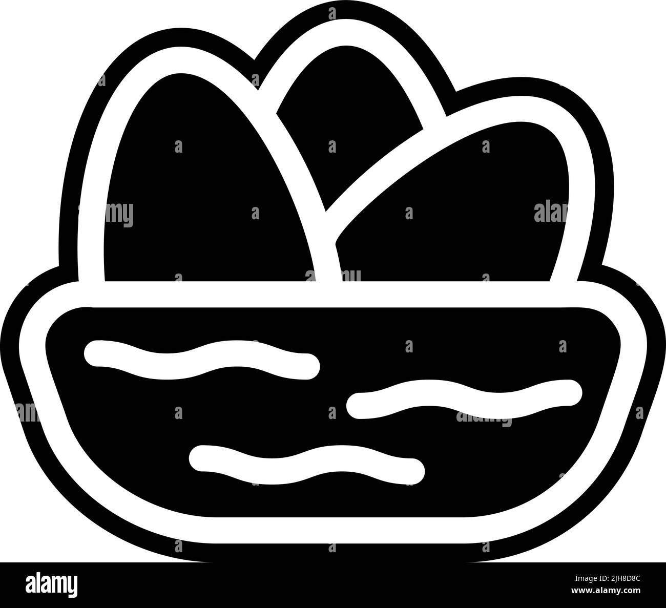 Icona del nido primaverile Illustrazione Vettoriale