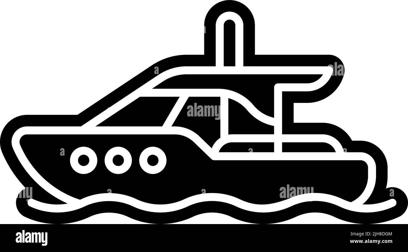 Icona di Yacht da viaggio Illustrazione Vettoriale