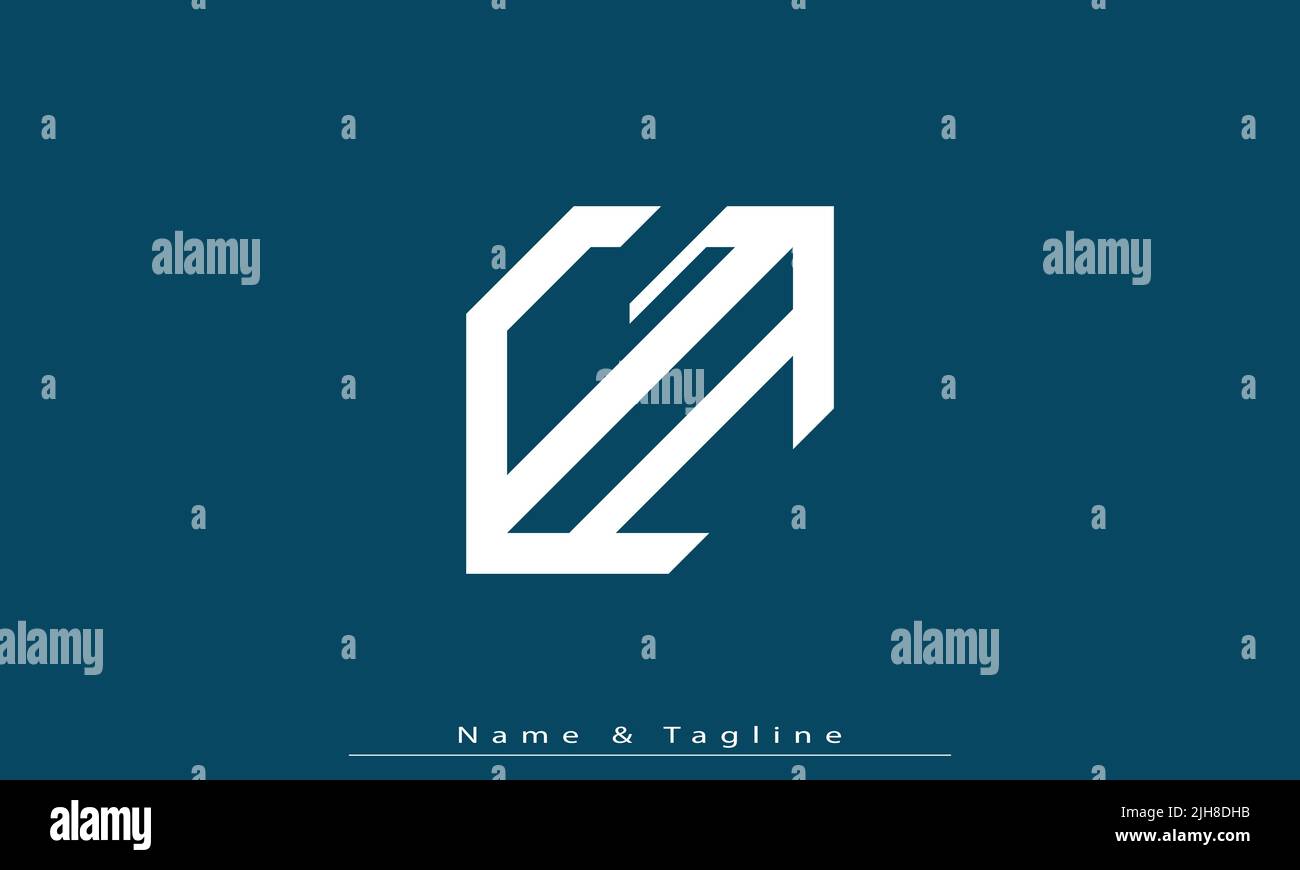 Lettere alfabetiche iniziali logo monogramma GI , IG Illustrazione Vettoriale