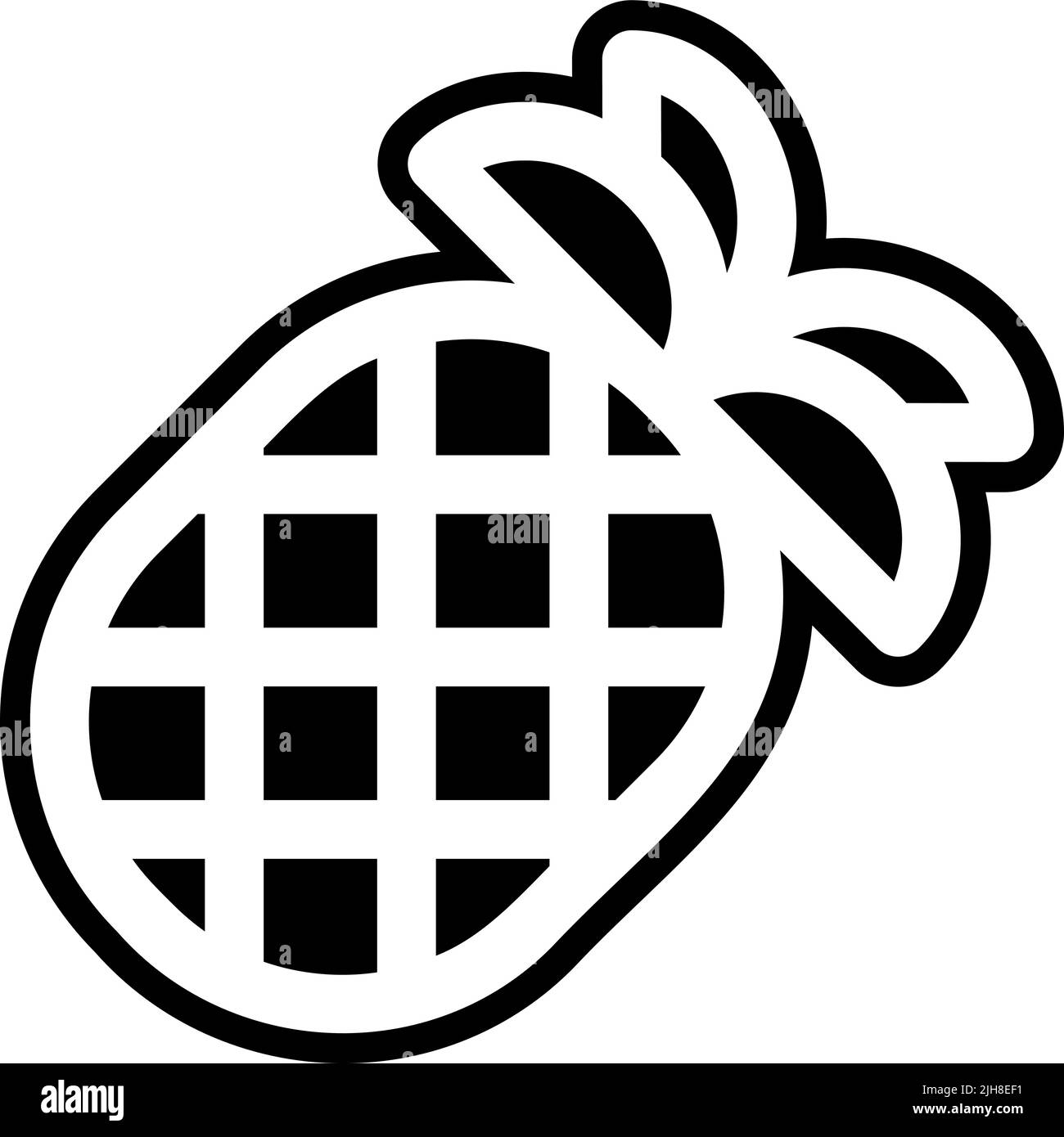 Ananas tropicale icona Illustrazione Vettoriale